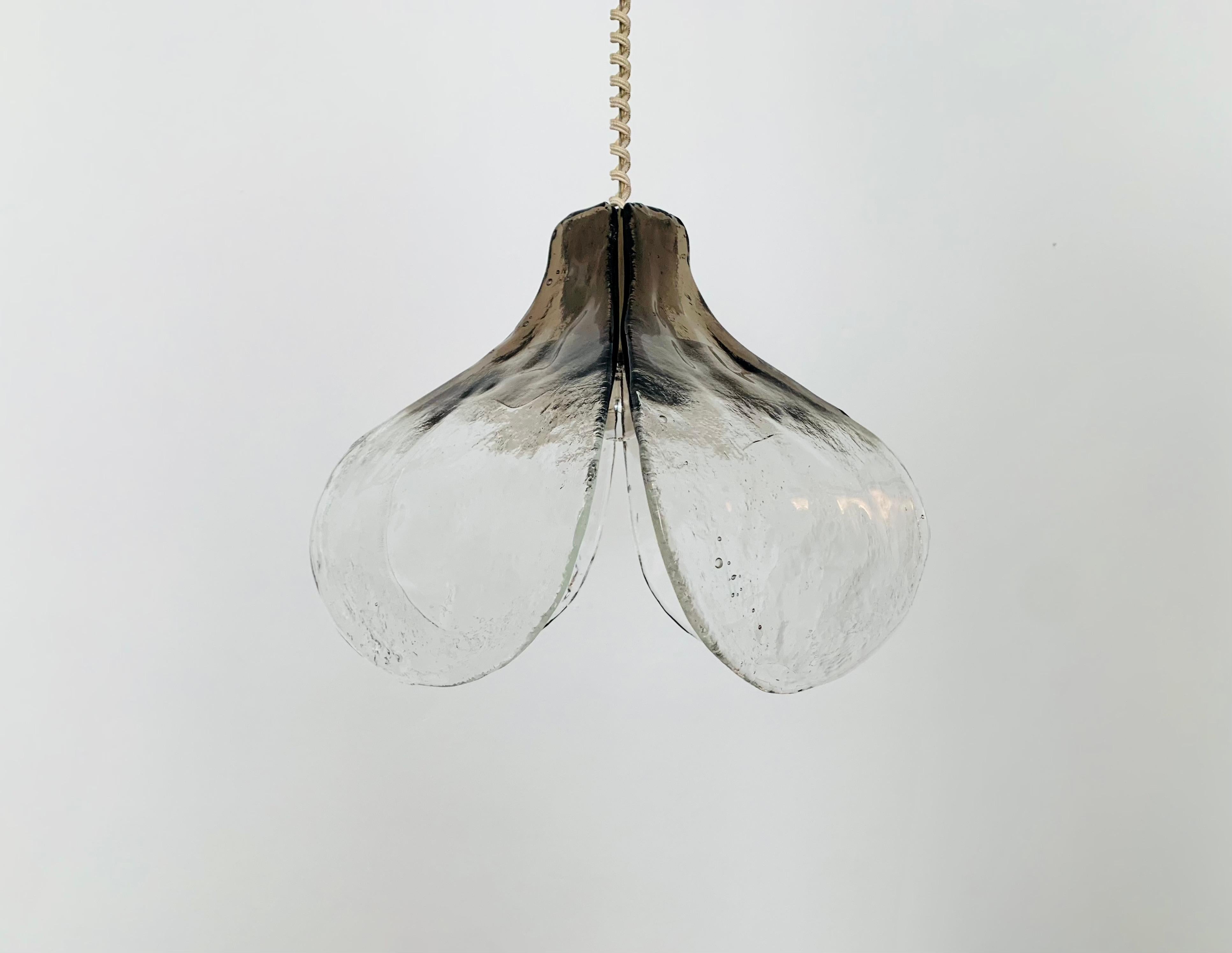 Metal Murano Glass Chandelier by Carlo Nason for Mazzega