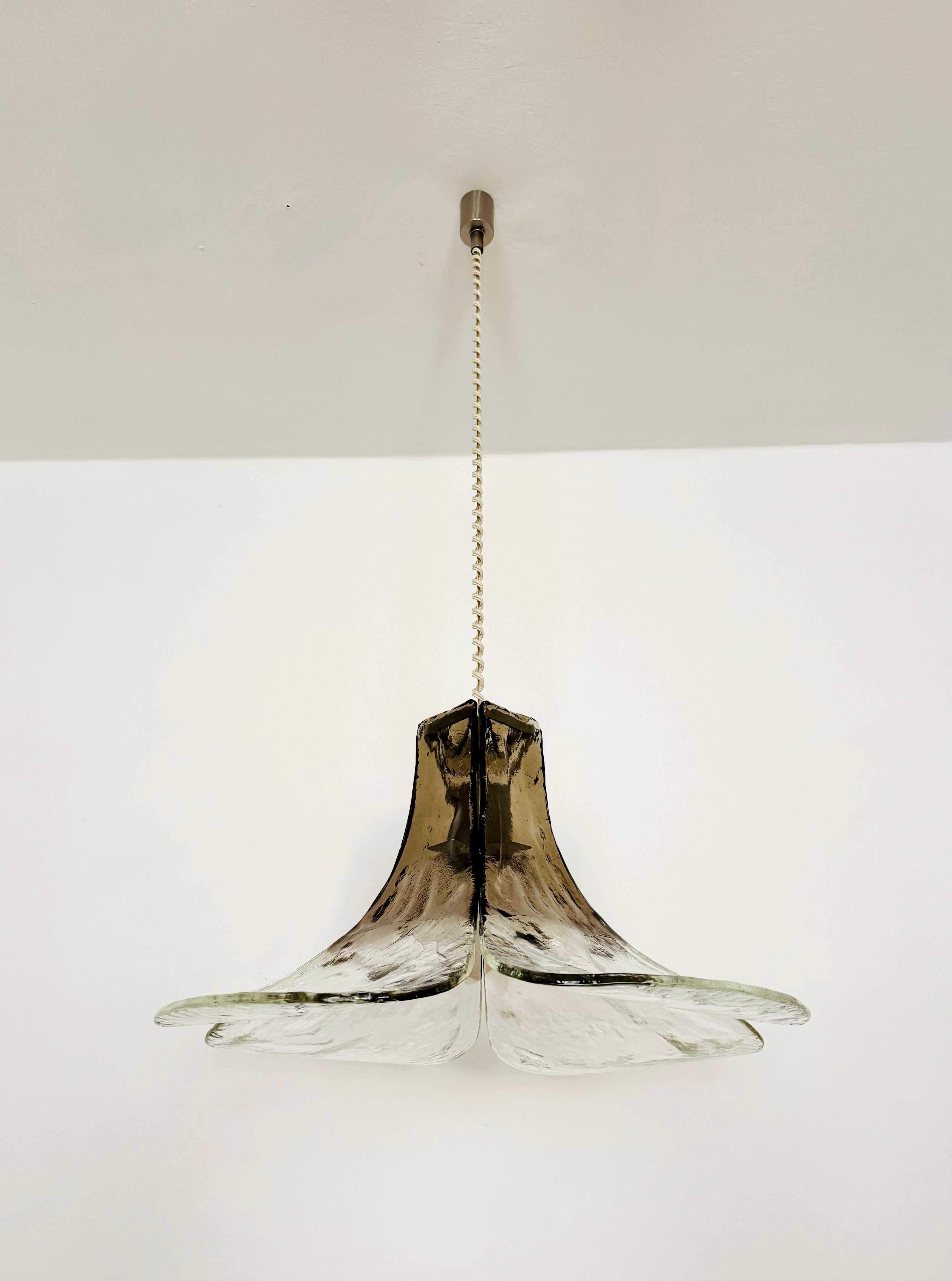 Lámpara de cristal de Murano de Carlo Nason para Mazzega Metal en venta