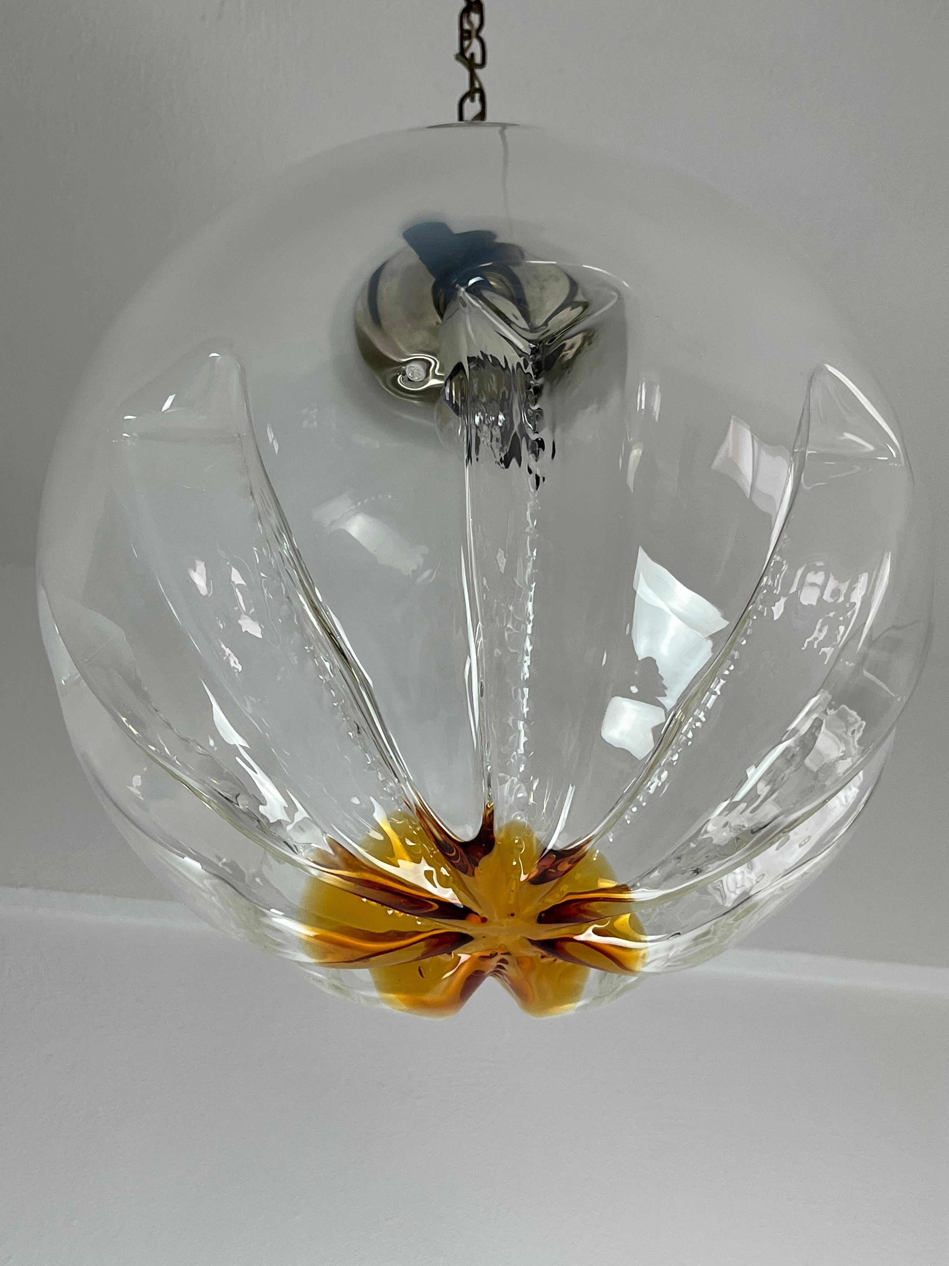 Murano Glass Chandelier by Carlo Nason for Mazzega Italian Design 1970s In Good Condition For Sale In Palermo, IT