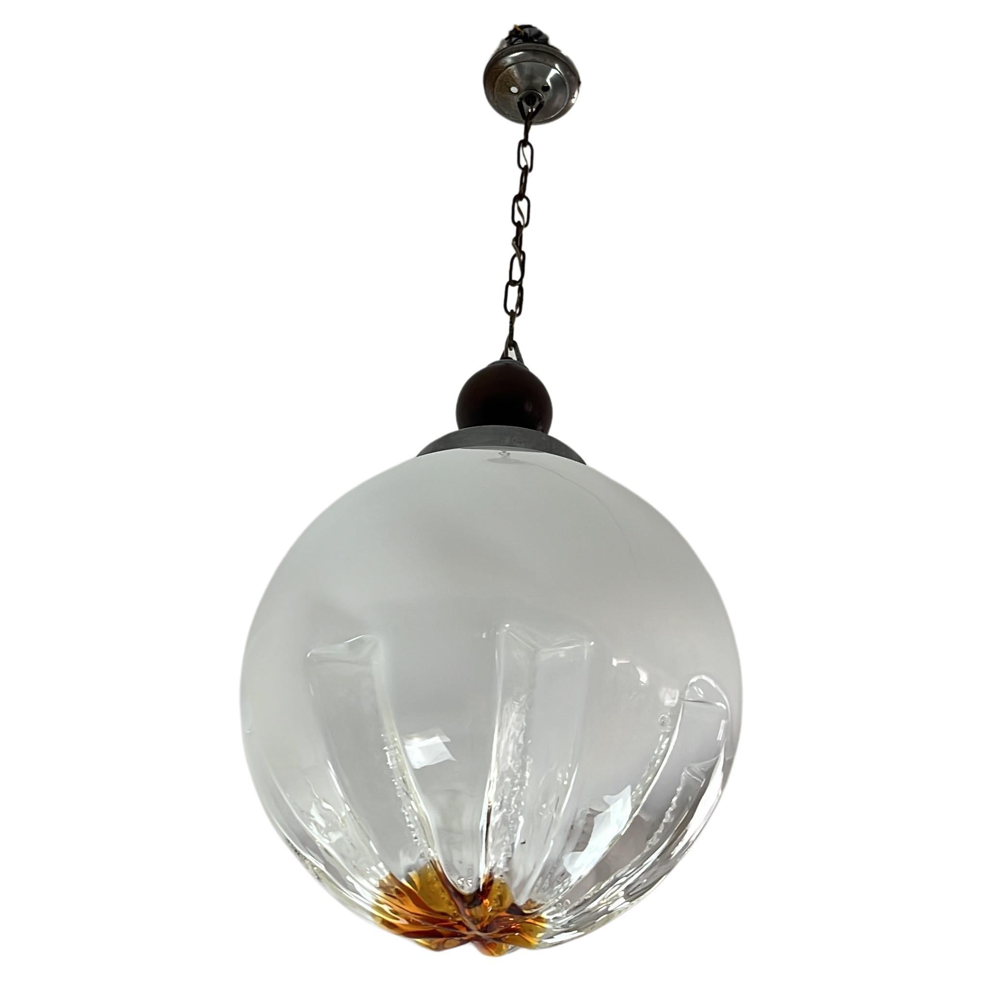 Murano Glass Chandelier by Carlo Nason for Mazzega Italian Design 1970s For Sale