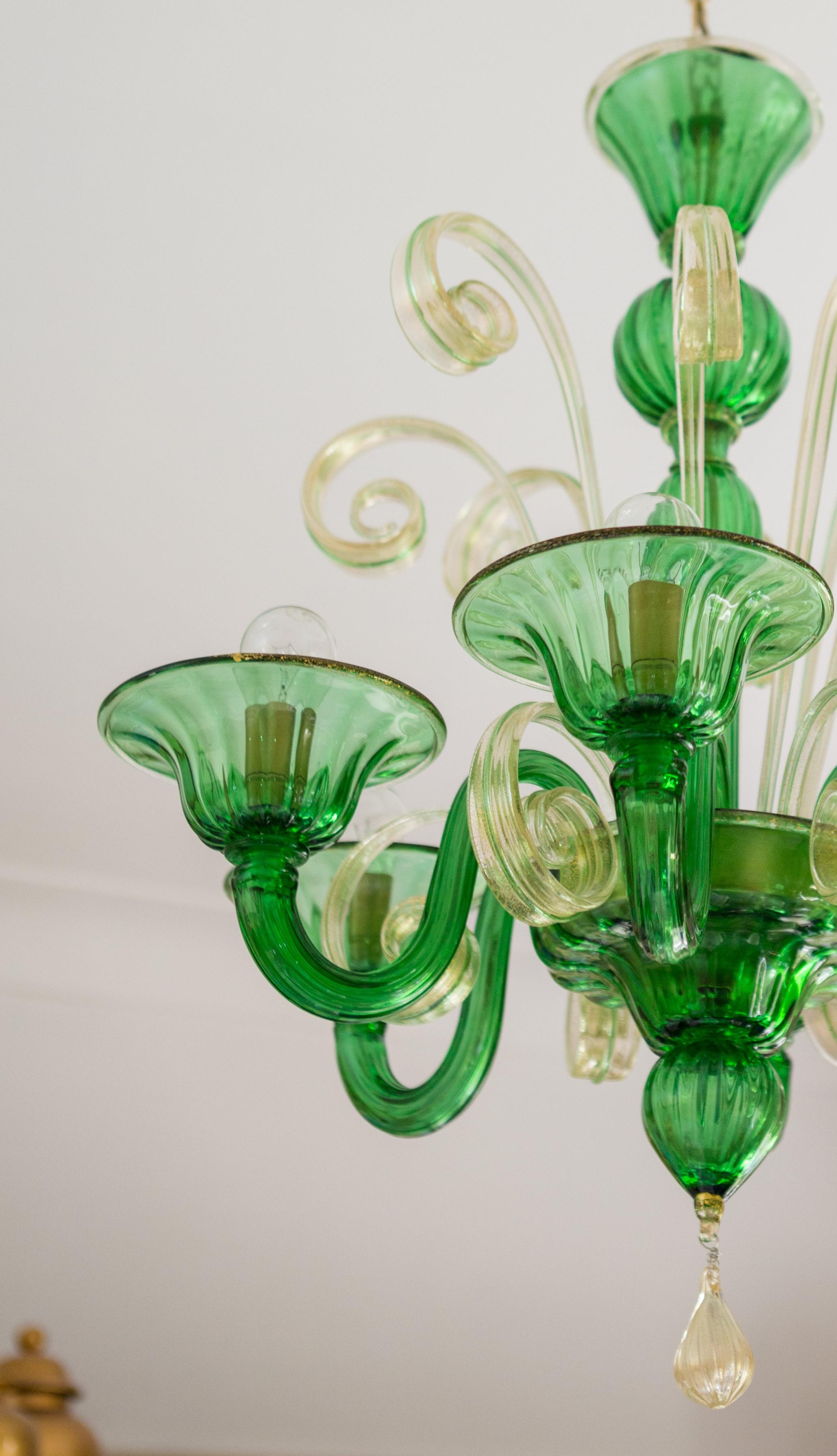 Murano Glass Chandelier by Forno Mazzuccto Murano In Good Condition In London, GB