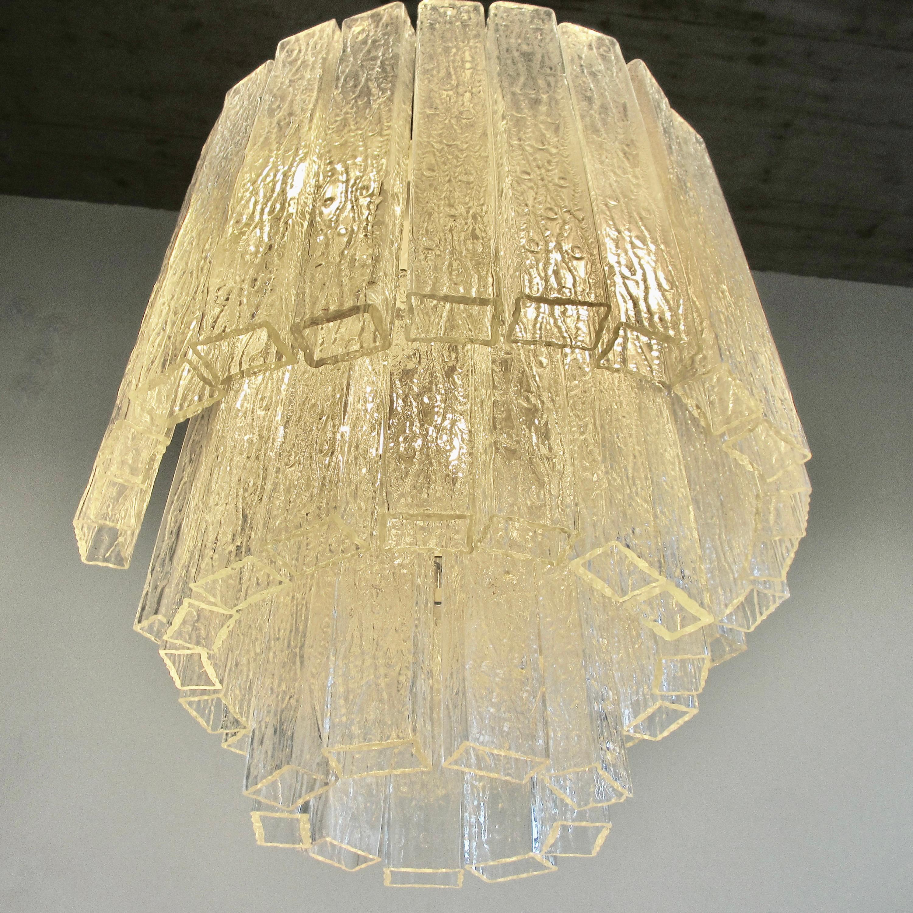 Mid-Century Modern Murano Glass Chandelier by Fratelli Toso, 1960s