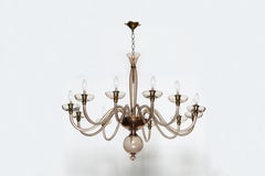 Lámpara de cristal de Murano de Fratelli Toso,  Italia, años 50