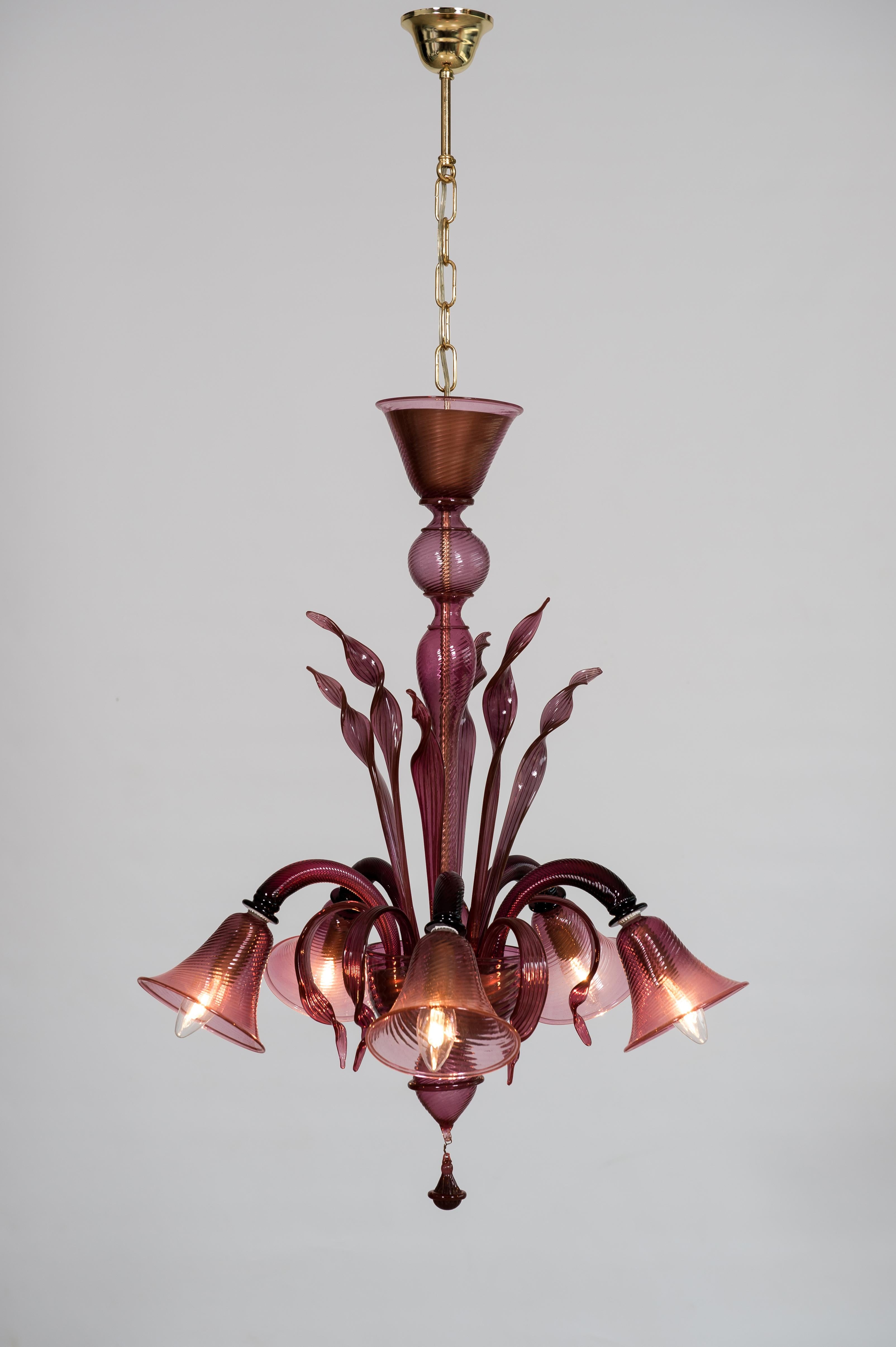Lámpara de cristal de Murano de Giovanni Dalla Fina, Italia, años 70 Moderno en venta