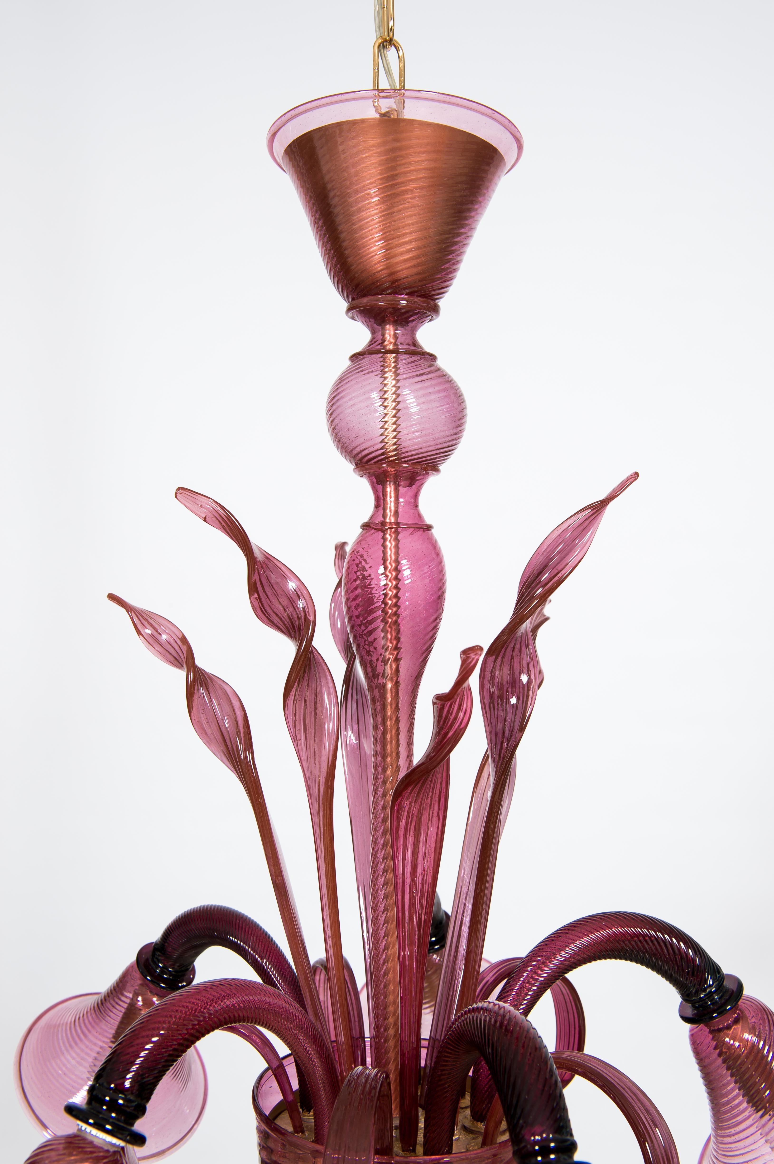 Lámpara de cristal de Murano de Giovanni Dalla Fina, Italia, años 70 en Excelente estado para la venta en Villaverla, IT
