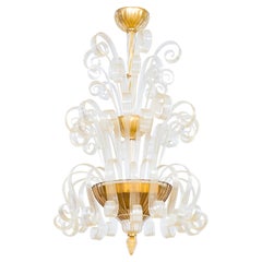 Murano-Glas-Kronleuchter von Giovanni Dalla Fina, Moderne Mitte des Jahrhunderts, 1990er Jahre