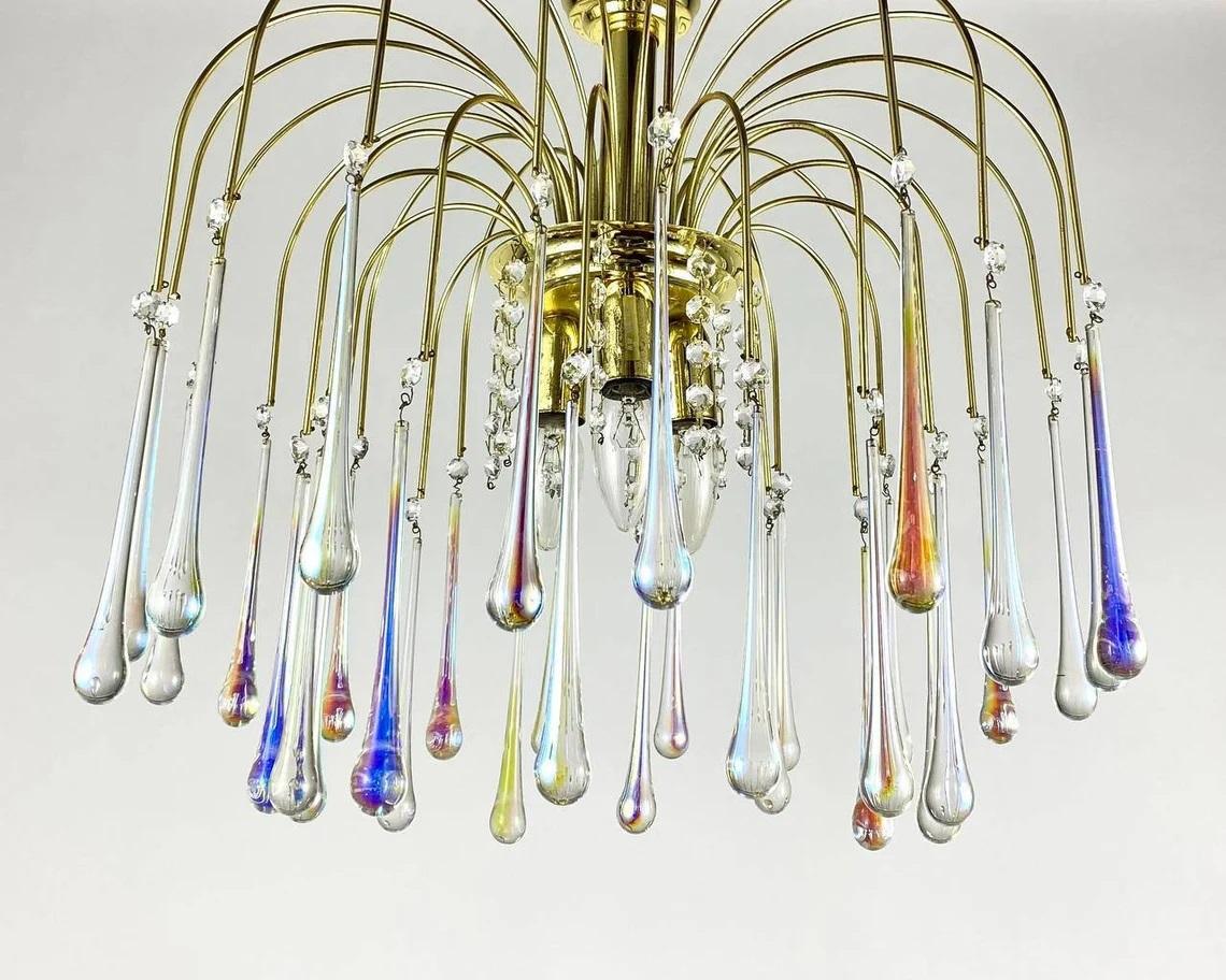 Mid-Century Modern Murano Glass Chandelier by Massive, Belgium, 1970s