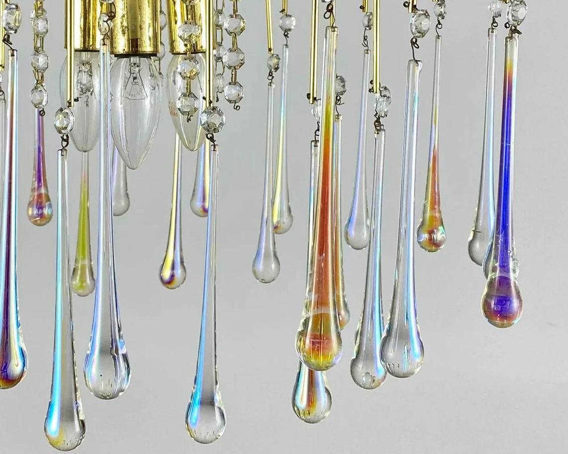 Murano Glass Chandelier by Massive, Belgium, 1970s In Good Condition In Bastogne, BE