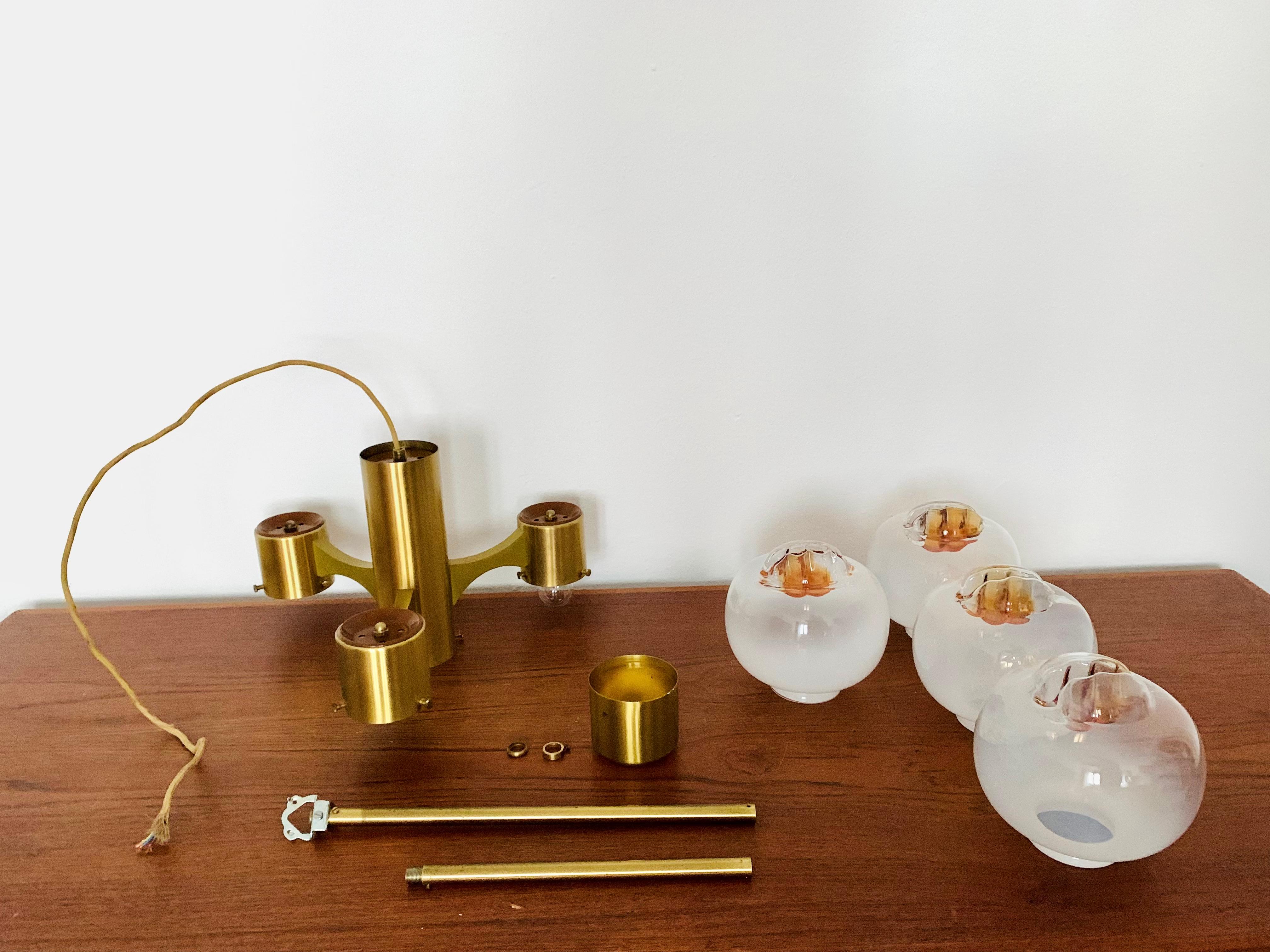 Lustre en verre de Murano par Mazzega en vente 5