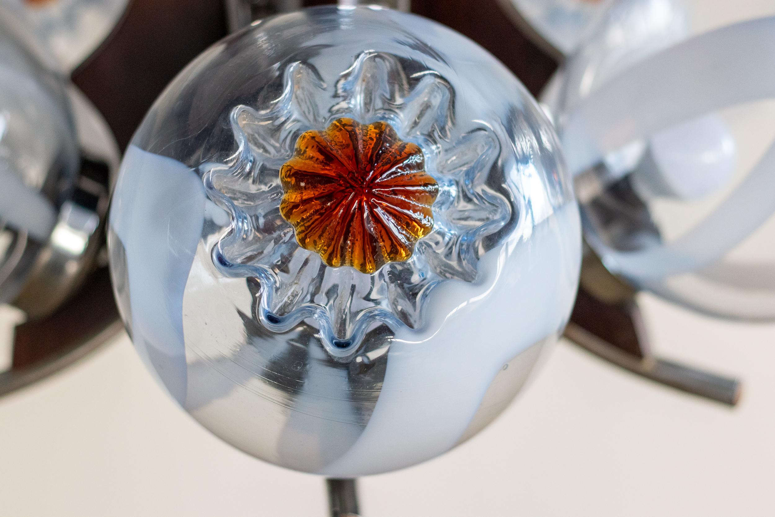 Italiano Lampadario in vetro di Murano di Mazzega Murano in vendita