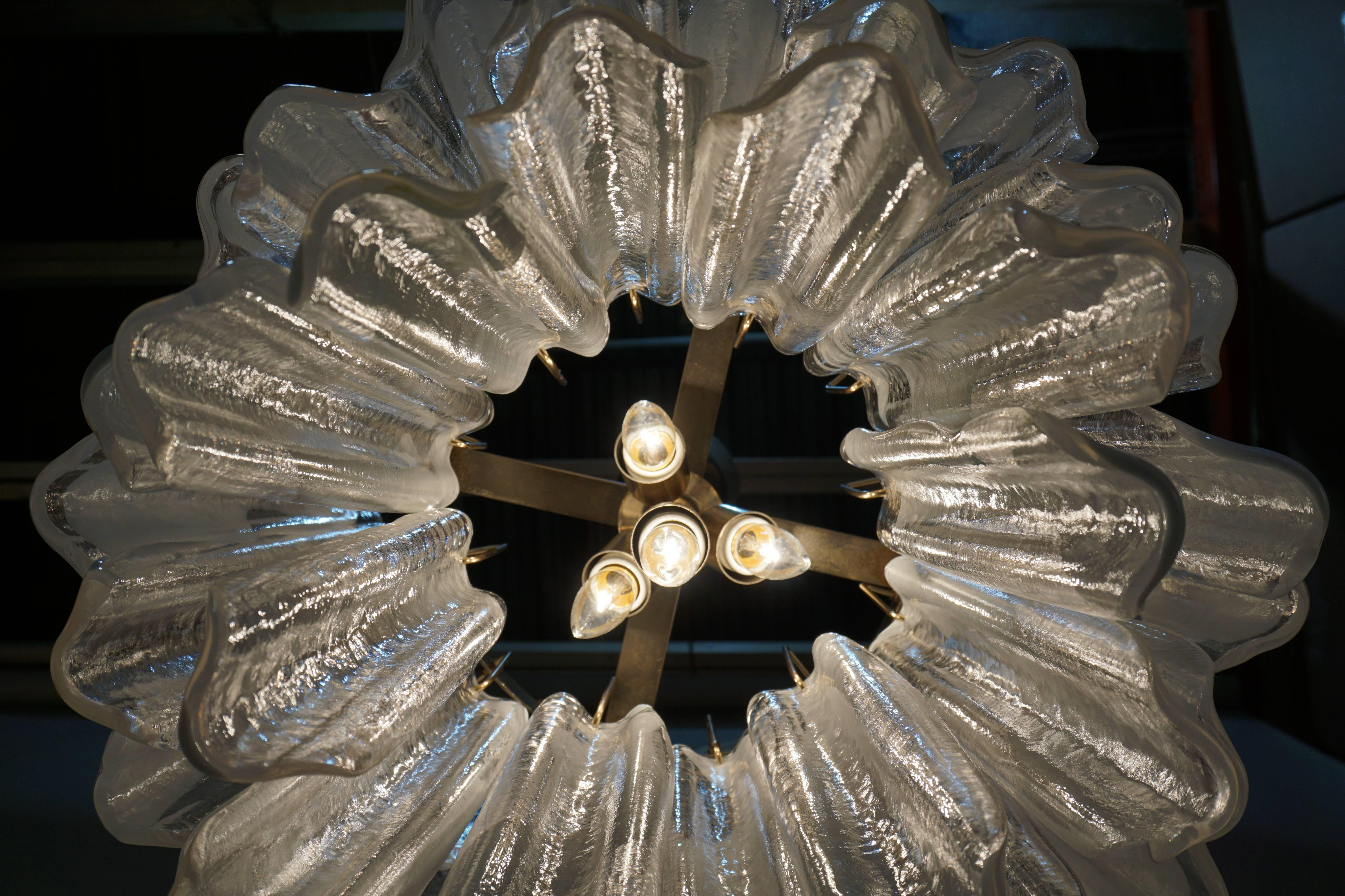 Murano Glass Chandelier by Mazzega In Good Condition In Fairfax, VA