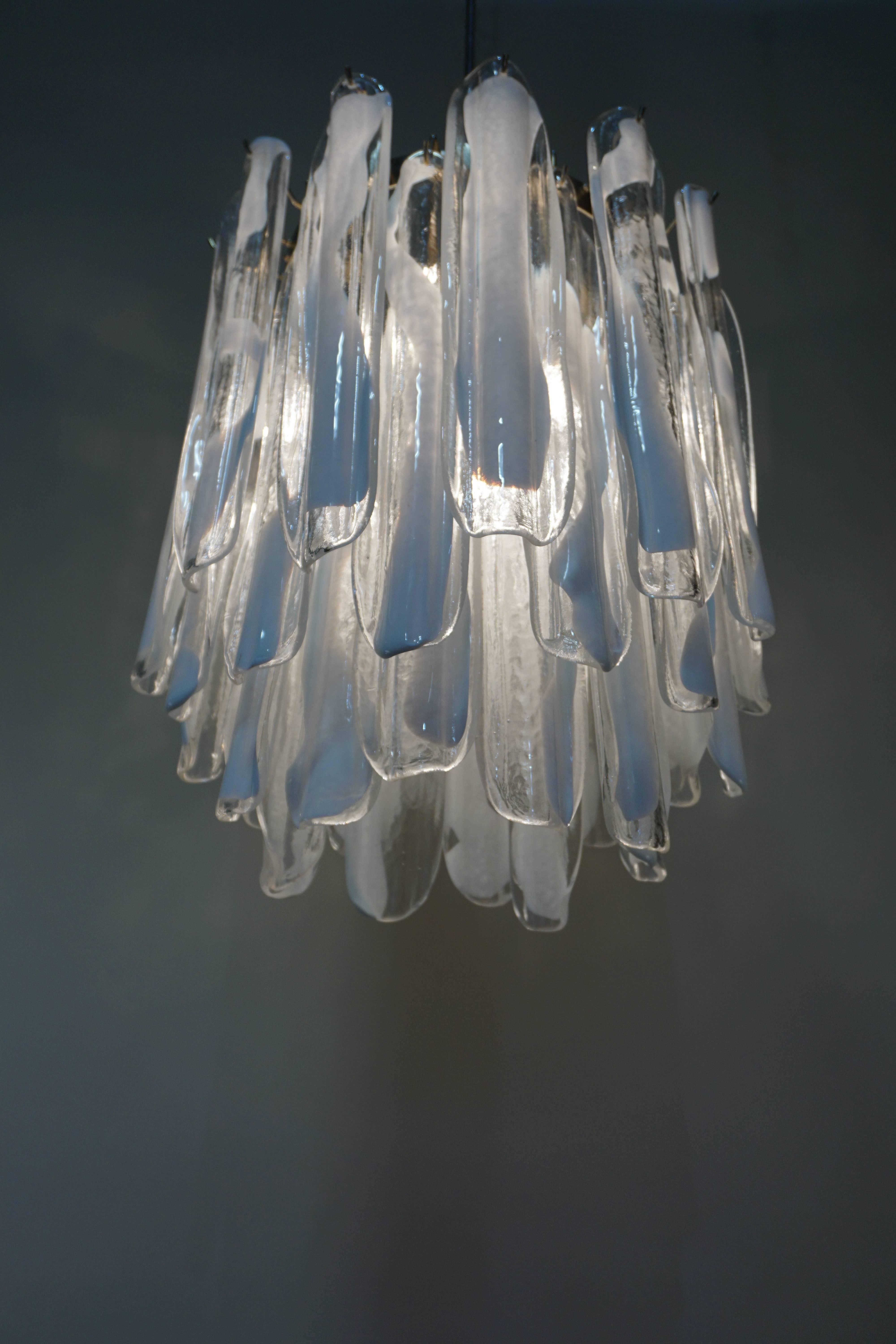 Murano Glass Chandelier by Mazzega 1
