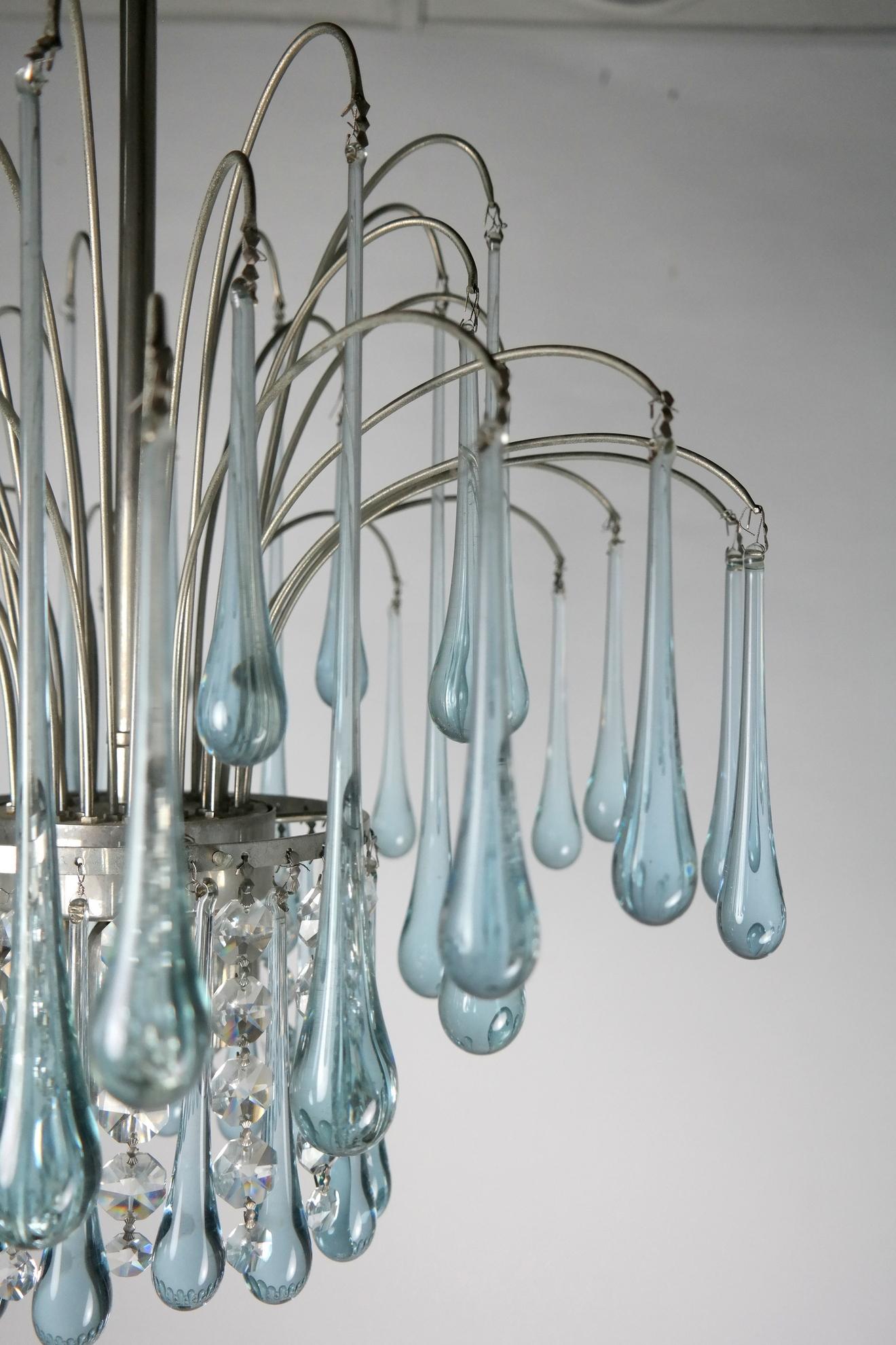 Murano Glass Chandelier by Paolo Venini, 1960s In Good Condition In Budapest, HU