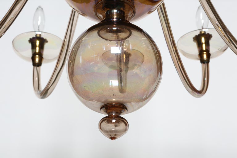 Murano Glass Chandelier by Pietro Toso For Sale 1