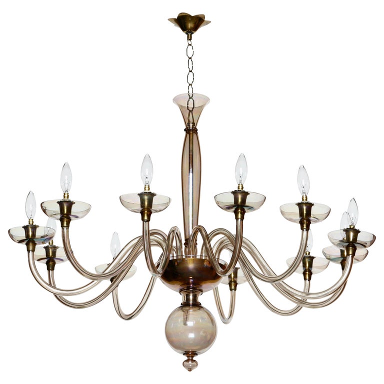 Murano Glass Chandelier by Pietro Toso For Sale
