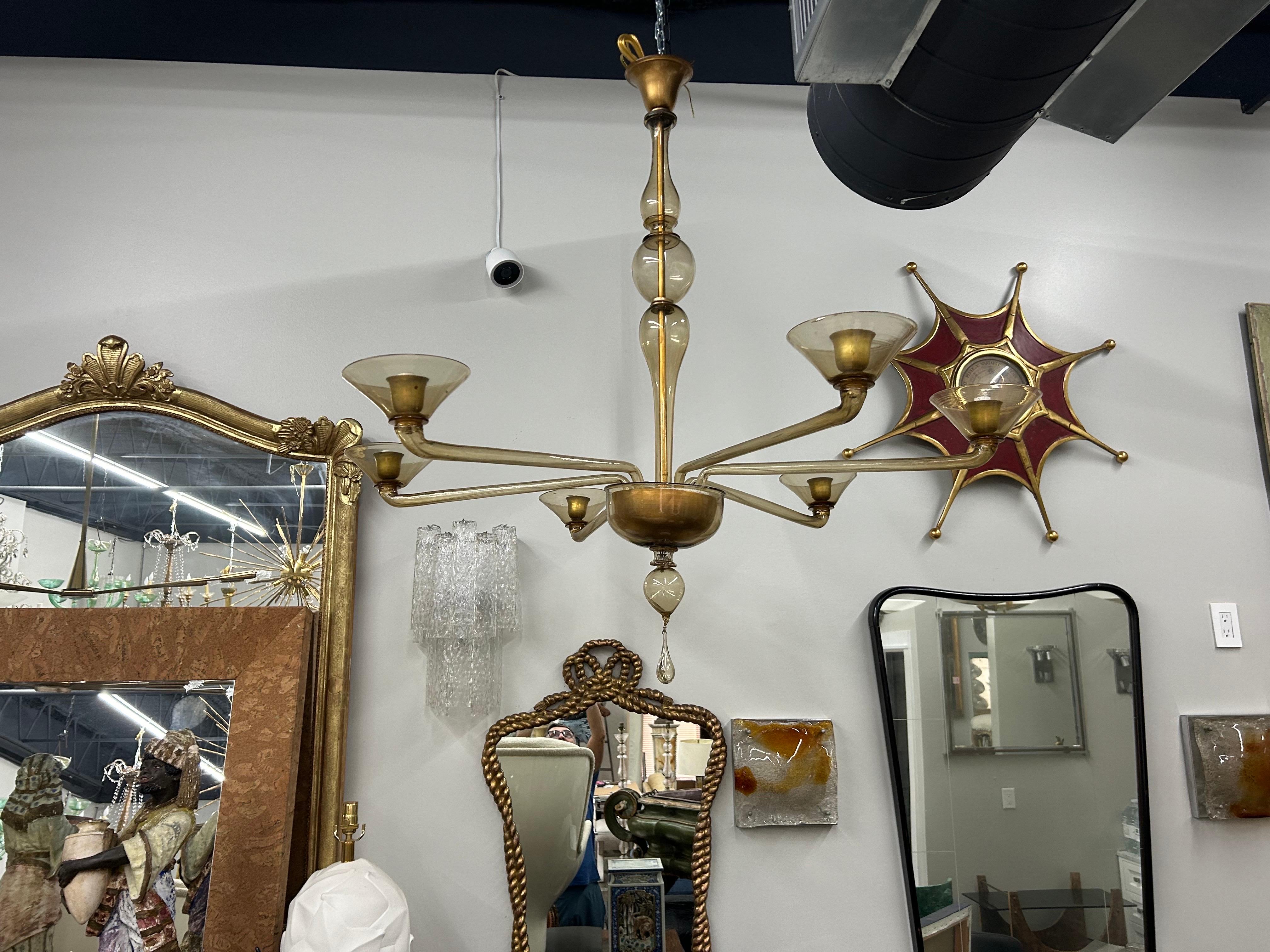 Murano Glass Chandelier By Seguso 4