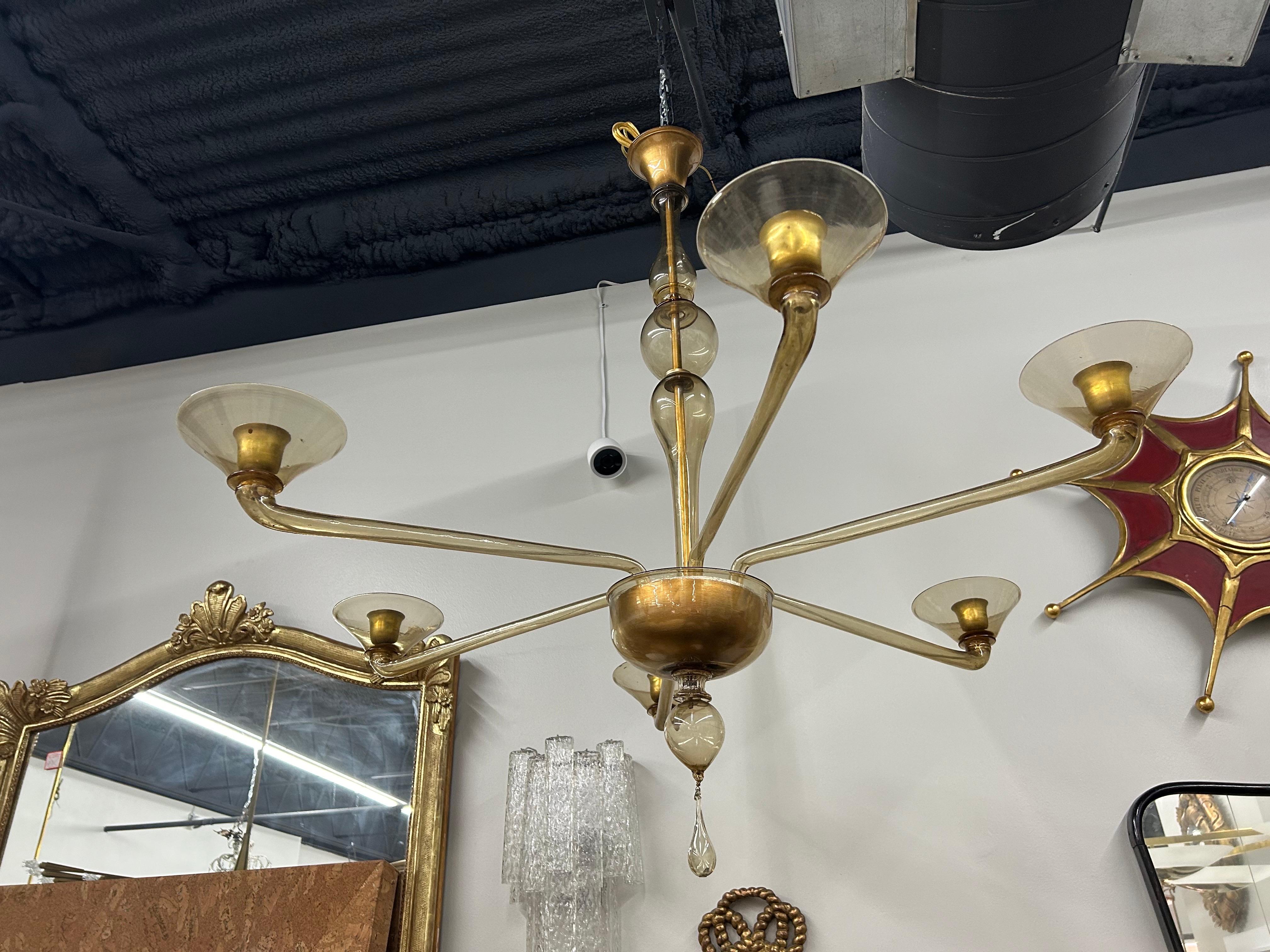 Murano Glass Chandelier By Seguso 2