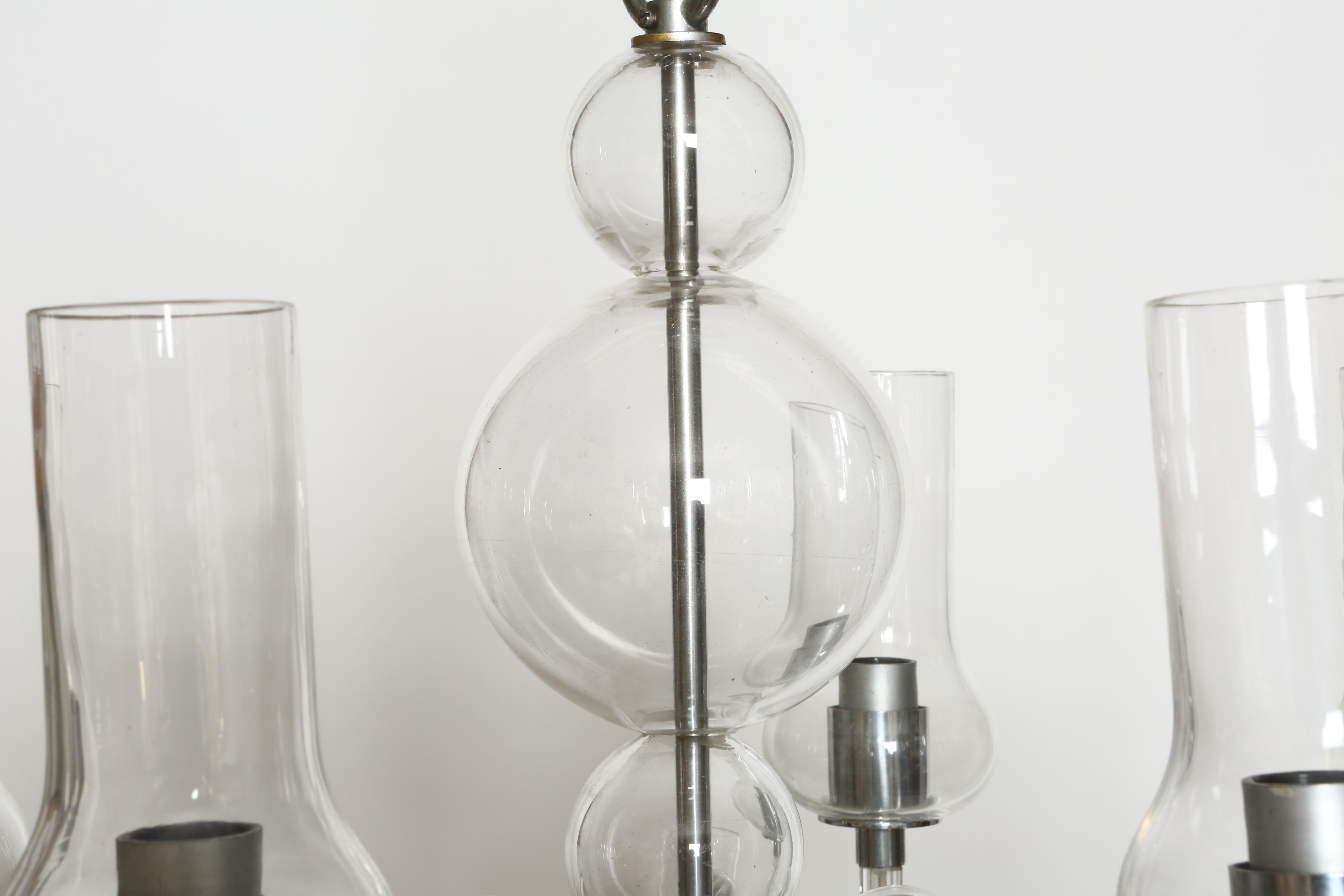 Lámpara de cristal de Murano de Seguso Vetri d'Arte, Italia, hacia la década de 1940 en venta 4