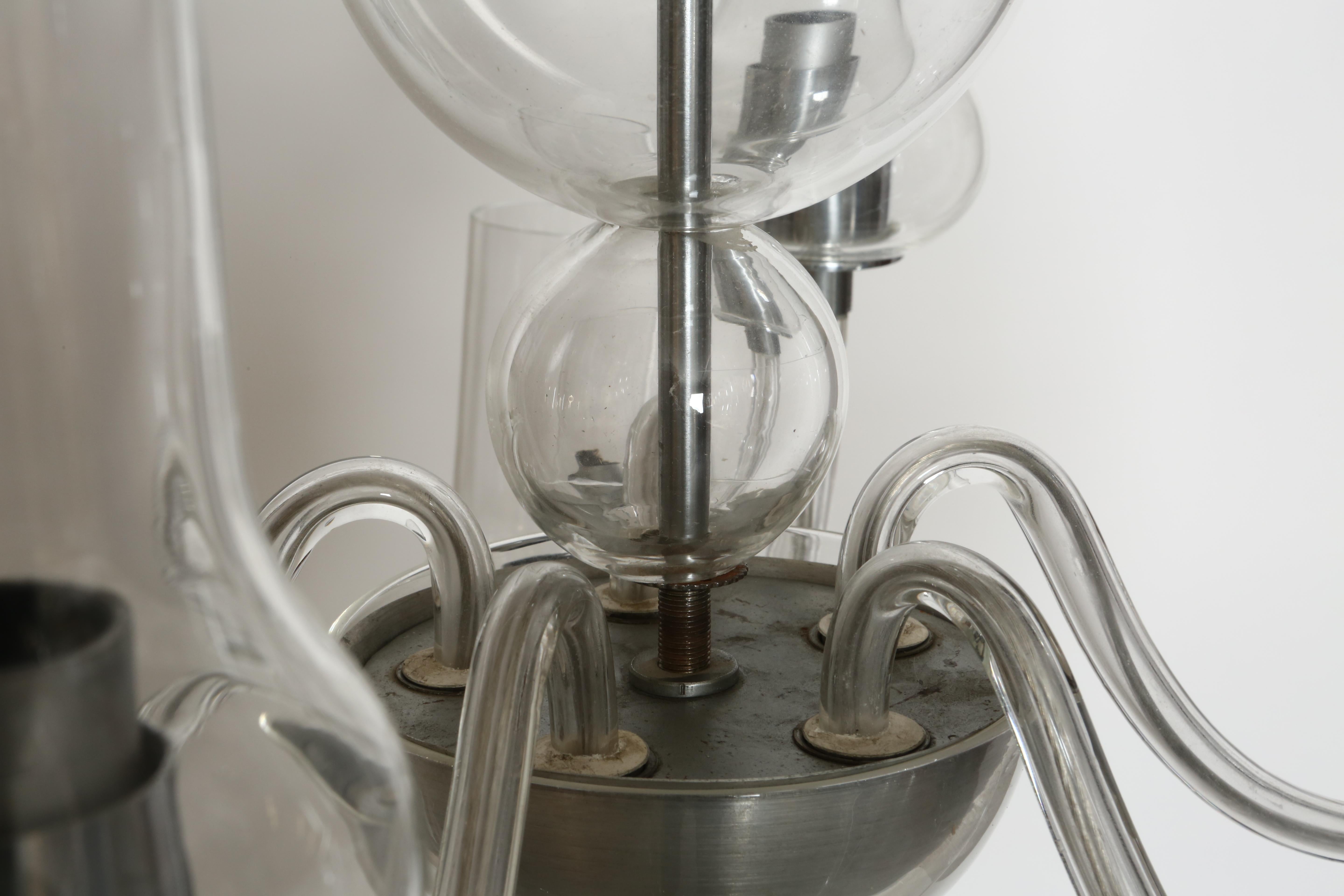 Lámpara de cristal de Murano de Seguso Vetri d'Arte, Italia, hacia la década de 1940 en venta 5