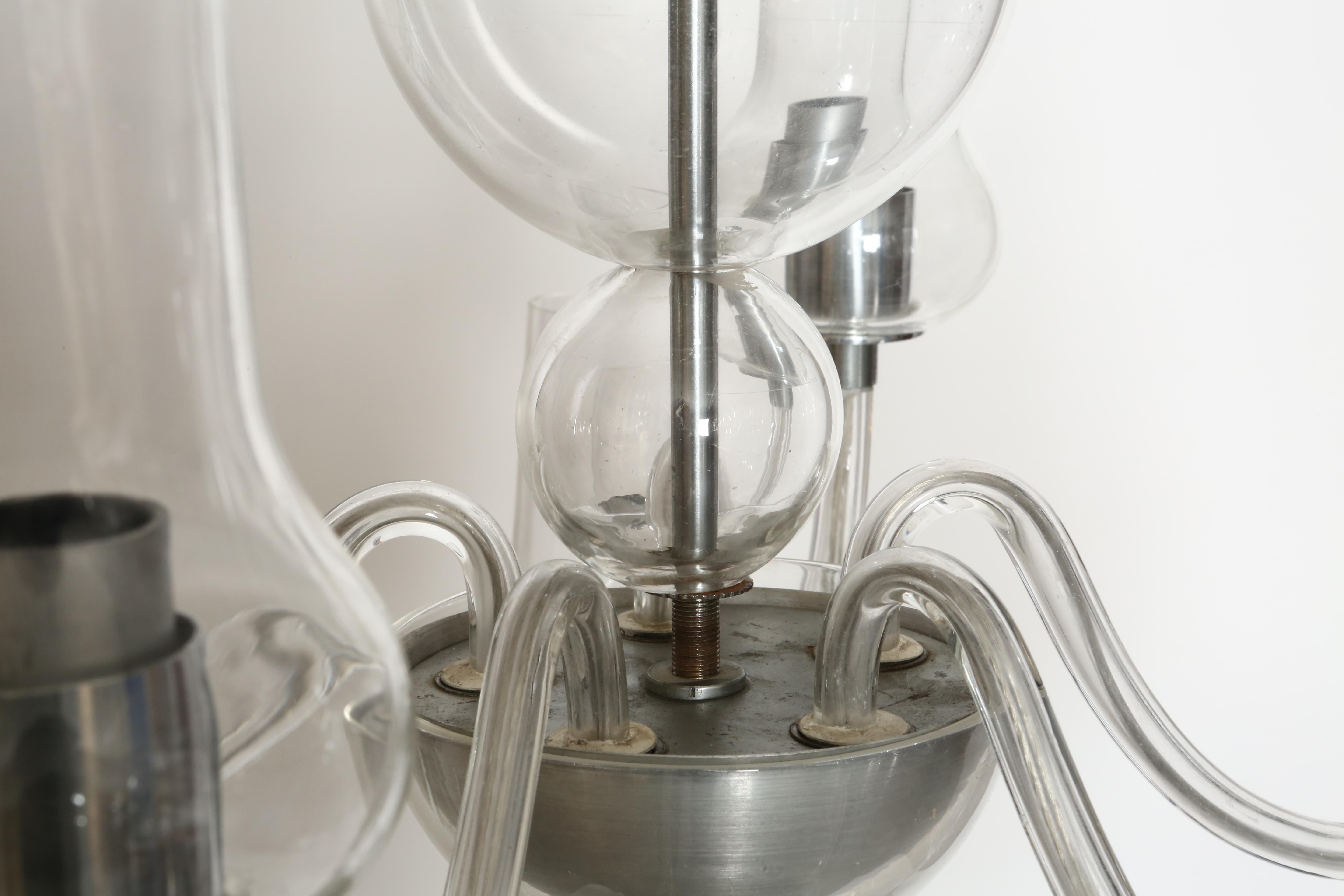 Lámpara de cristal de Murano de Seguso Vetri d'Arte, Italia, hacia la década de 1940 en venta 7