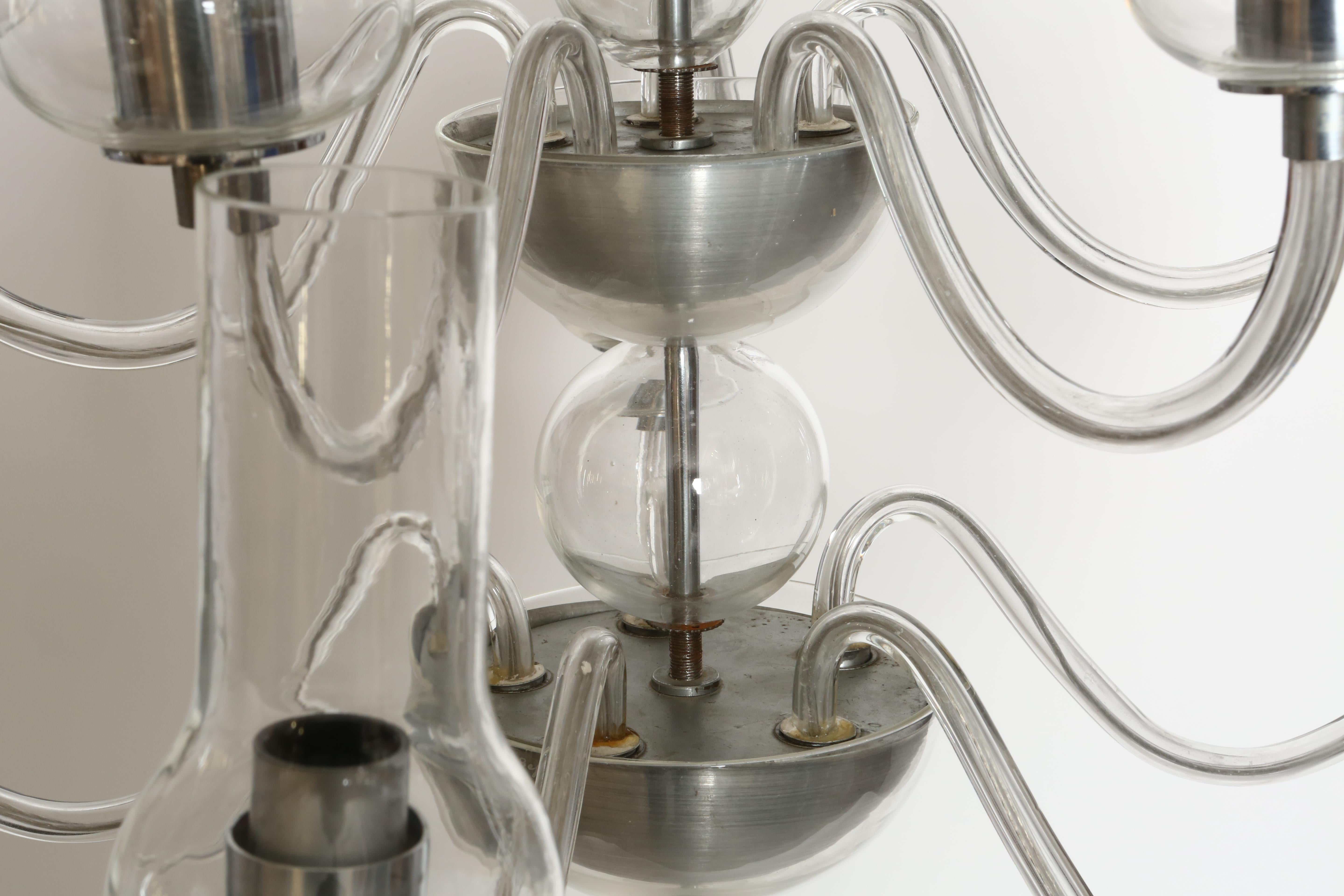 Lámpara de cristal de Murano de Seguso Vetri d'Arte, Italia, hacia la década de 1940 en venta 8