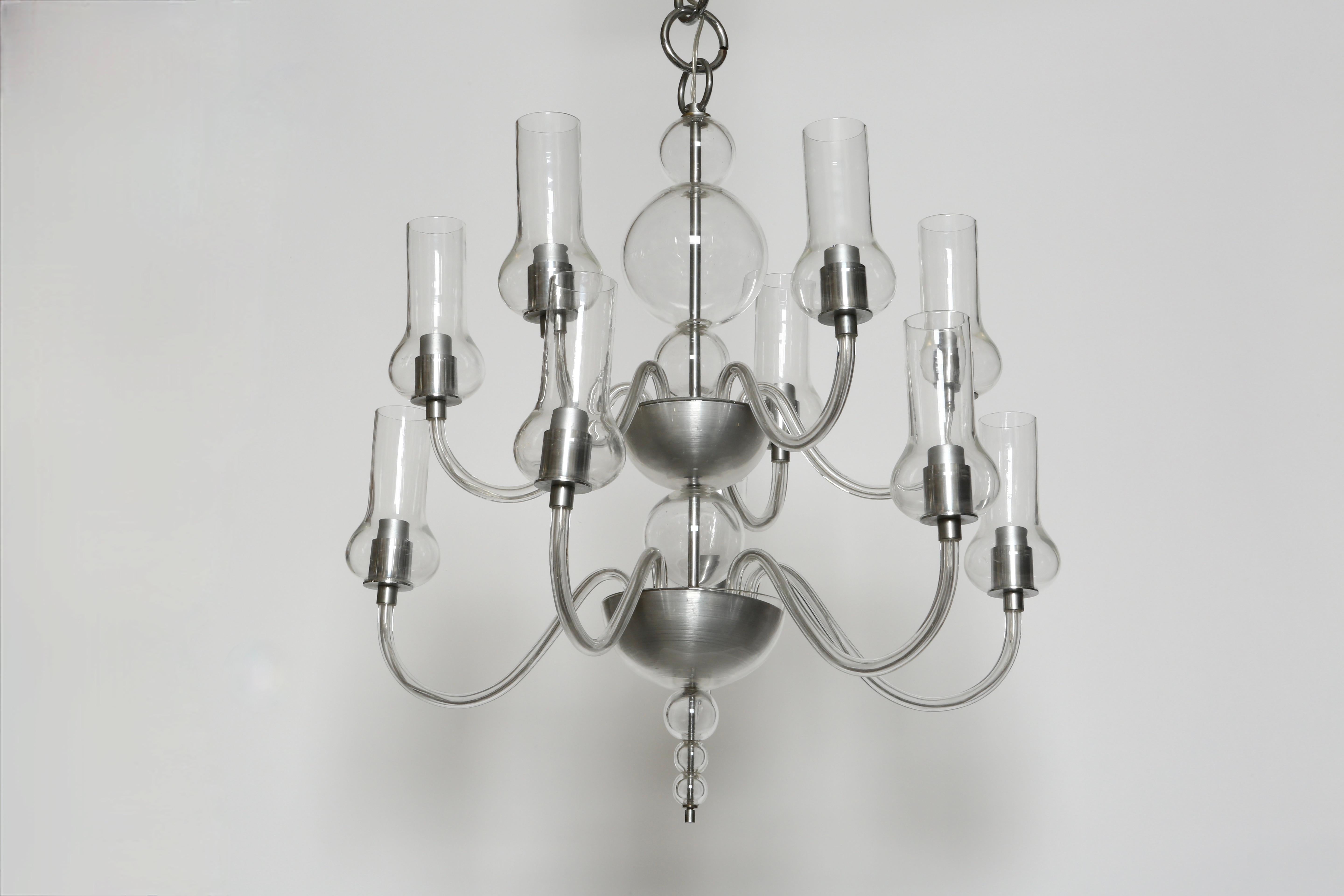 Lámpara de cristal de Murano de Seguso Vetri d'Arte, Italia, hacia la década de 1940 en Bueno estado para la venta en Brooklyn, NY