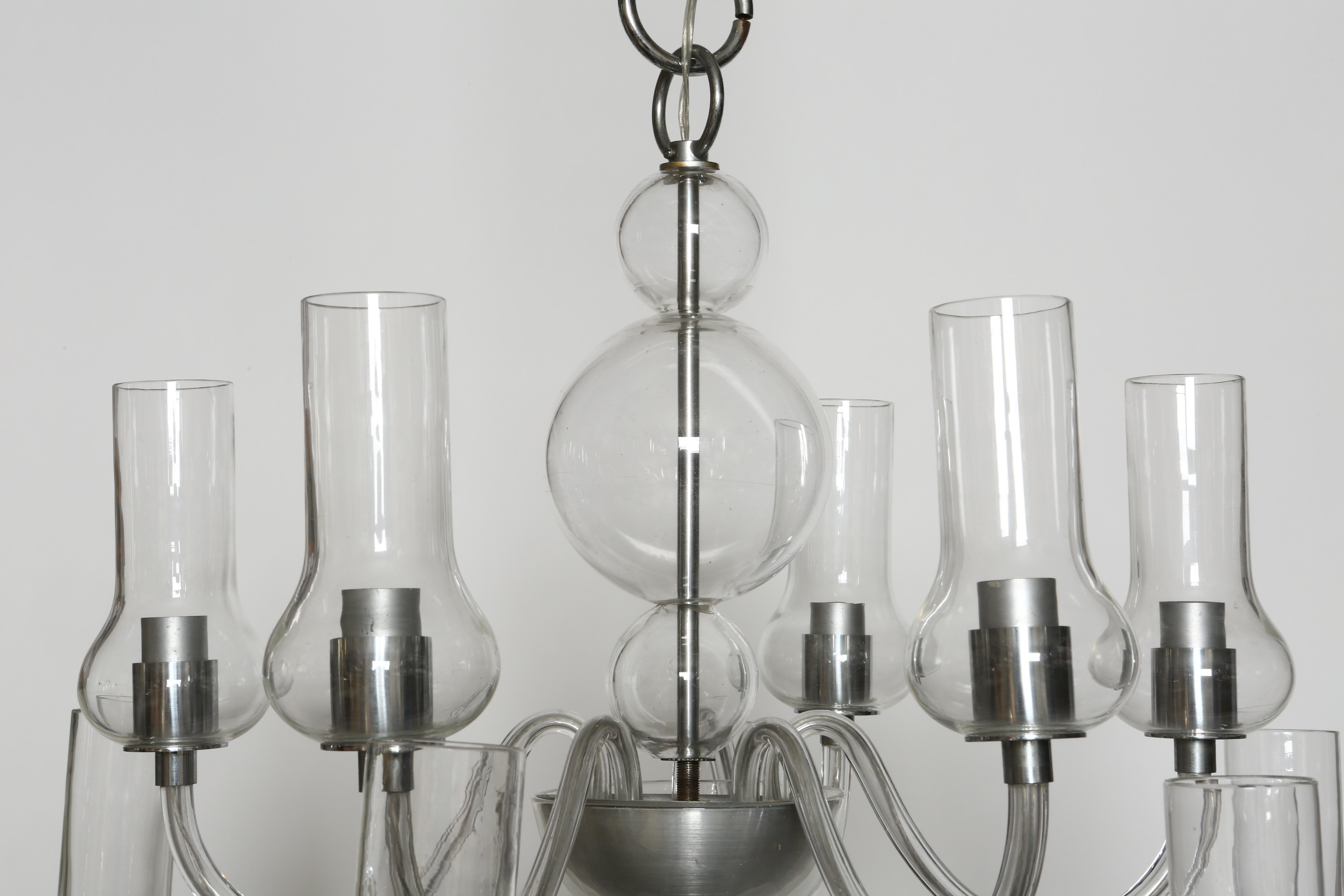 Lámpara de cristal de Murano de Seguso Vetri d'Arte, Italia, hacia la década de 1940 mediados del siglo XX en venta