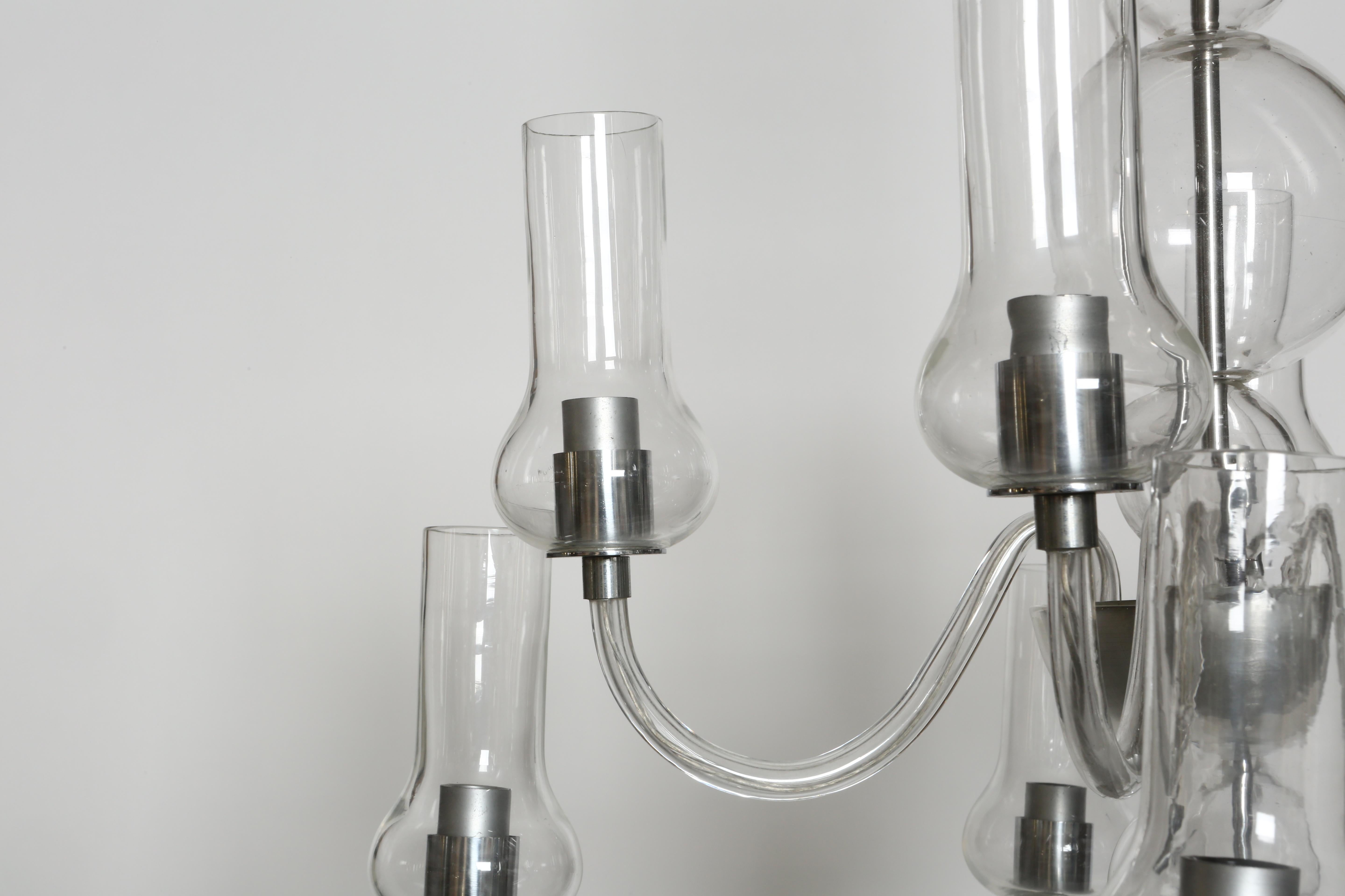 Lámpara de cristal de Murano de Seguso Vetri d'Arte, Italia, hacia la década de 1940 en venta 1