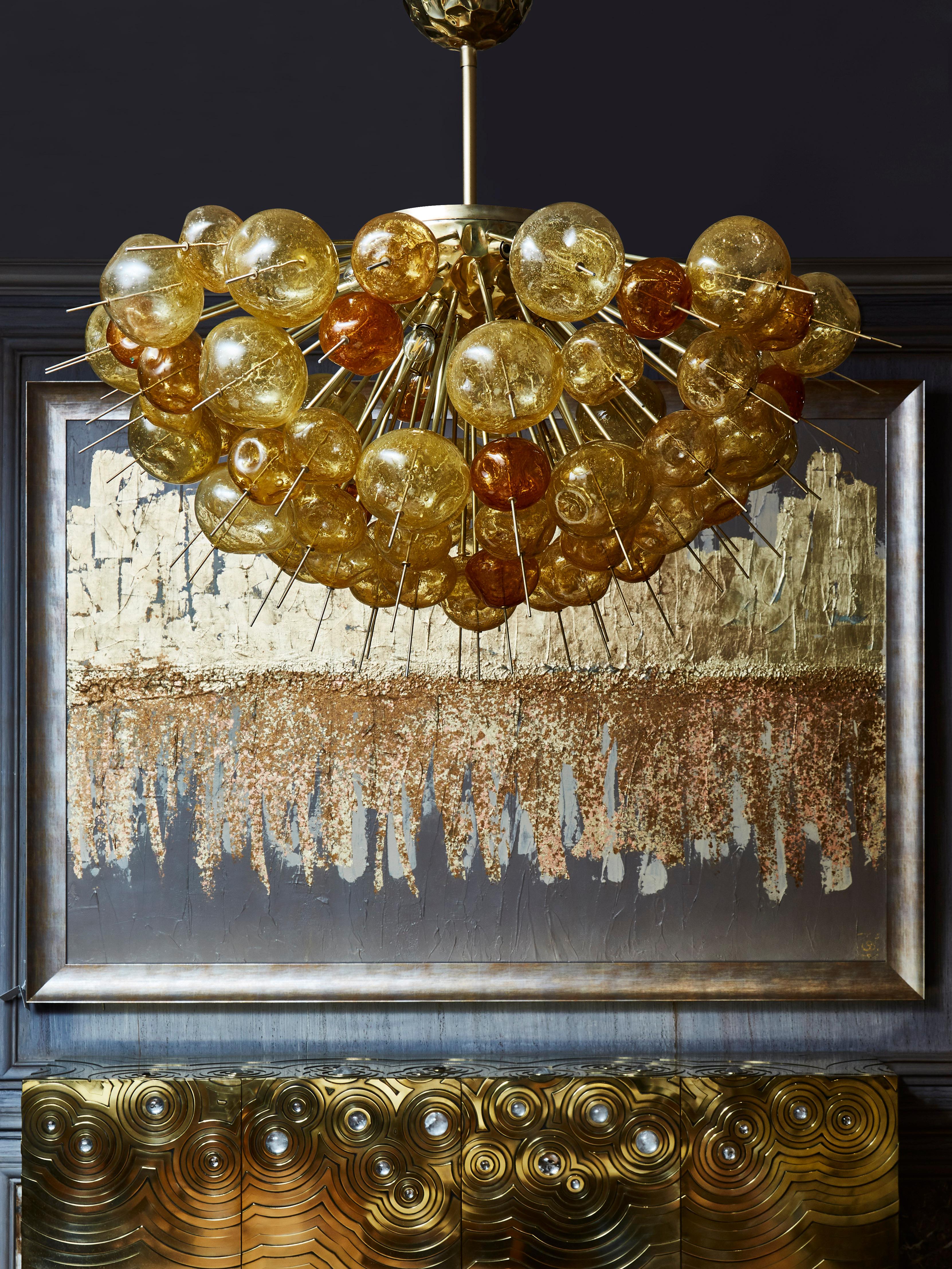 Italian Murano Glass Chandelier by Studio Glustin For Sale