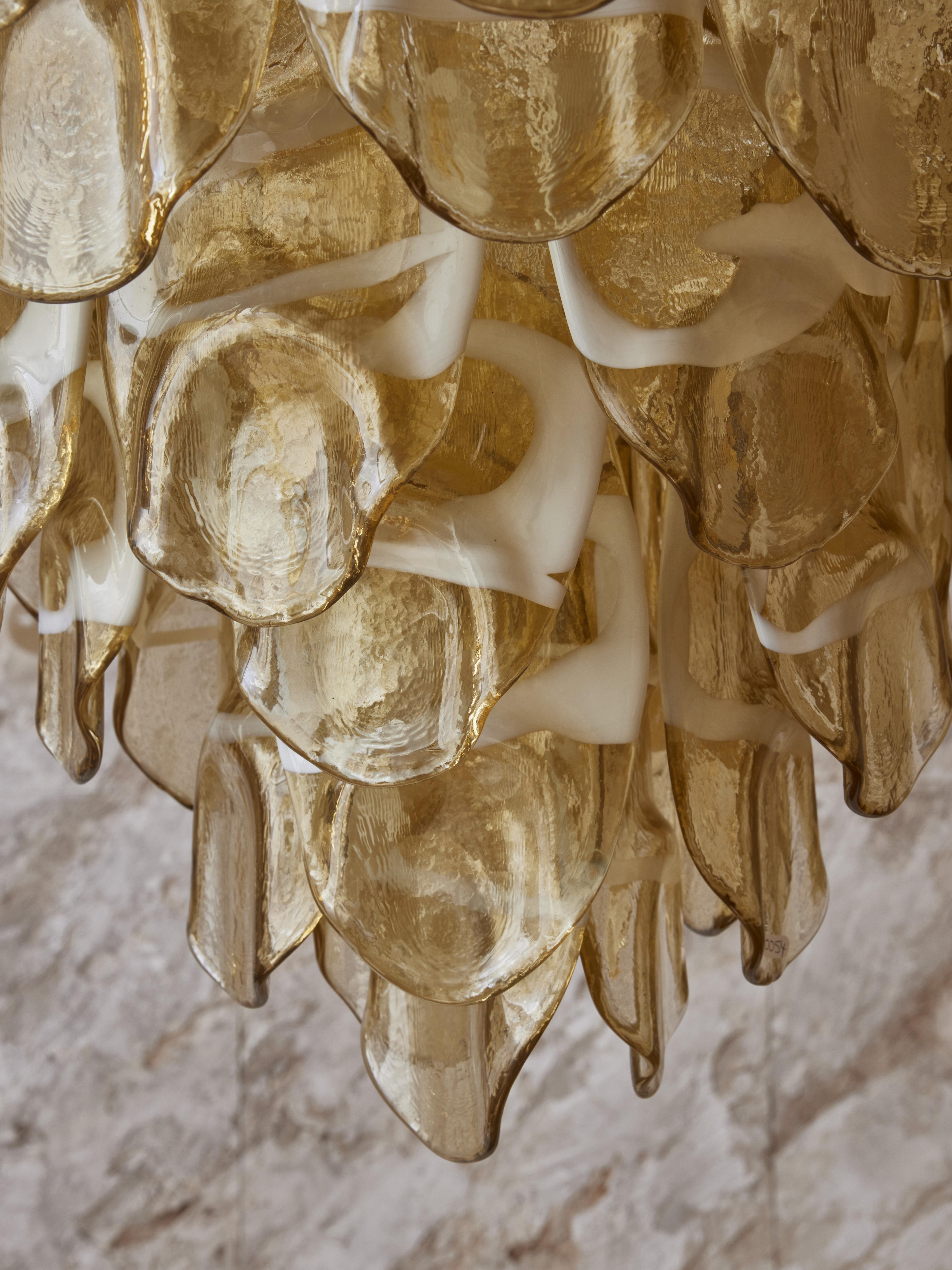Italian Murano glass chandelier by Studio Glustin For Sale