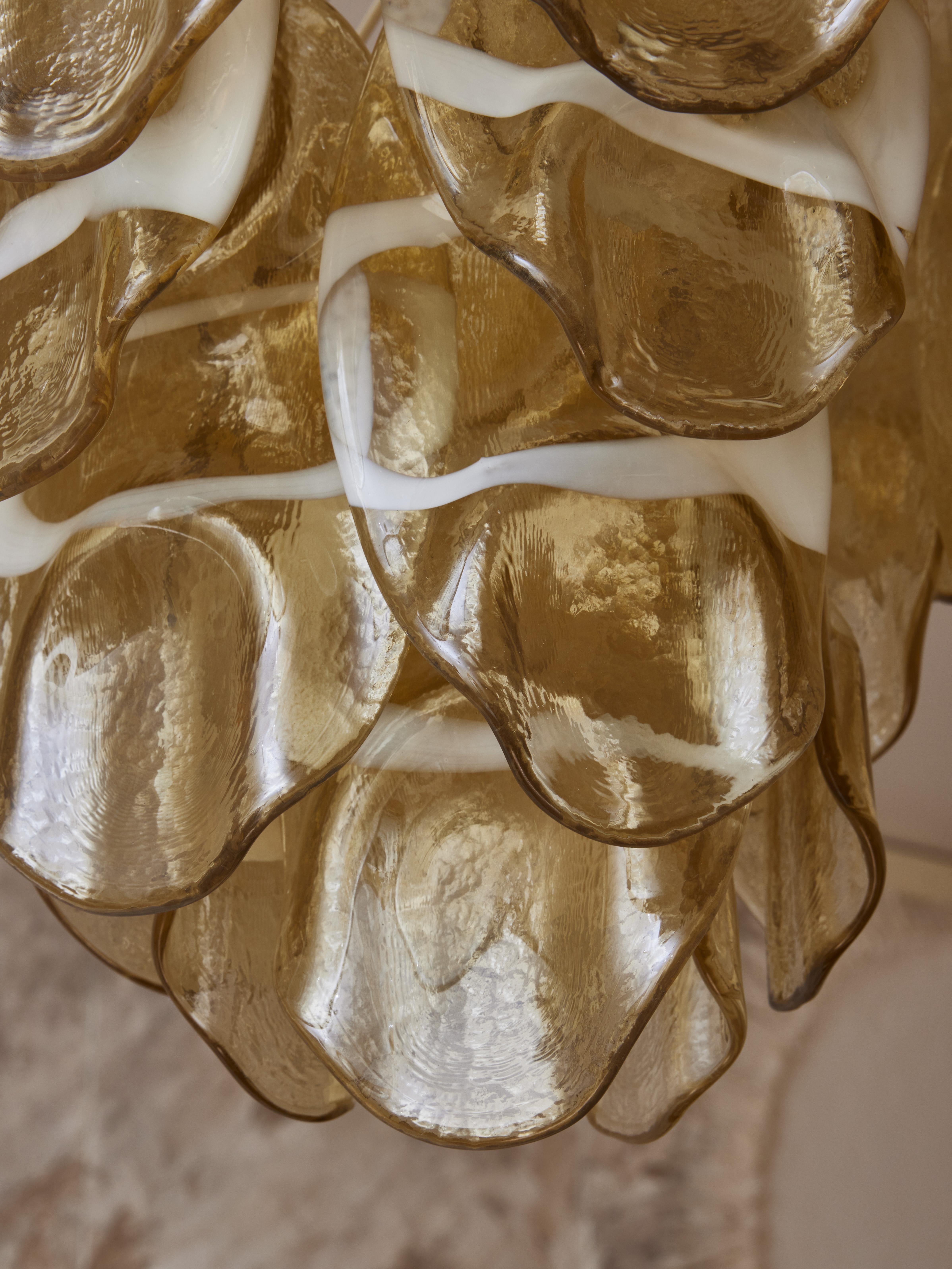 Murano glass chandelier by Studio Glustin In Excellent Condition For Sale In Saint-Ouen (PARIS), FR