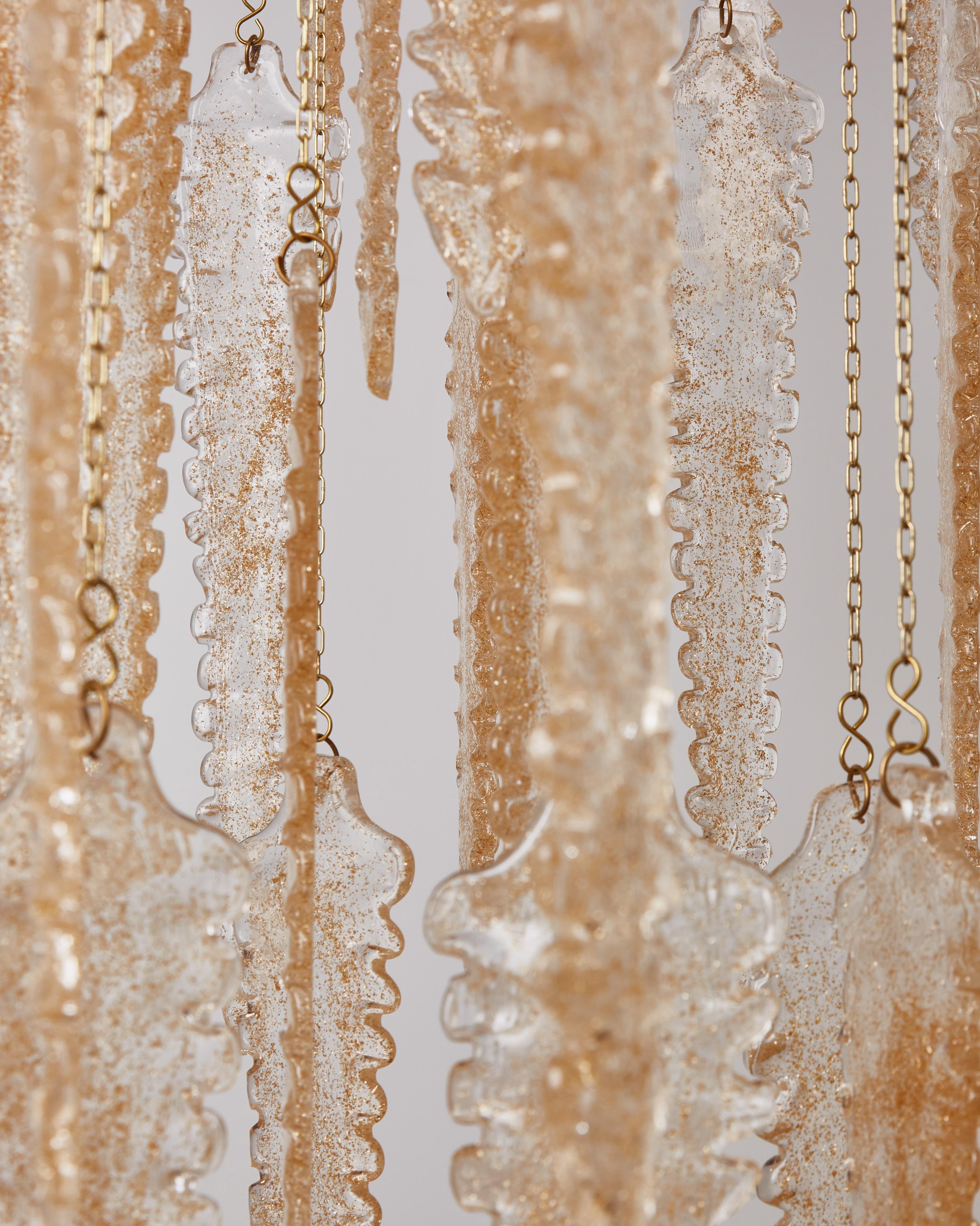 XXI secolo e contemporaneo Lampadario in vetro di Murano di Studio A Glustin in vendita