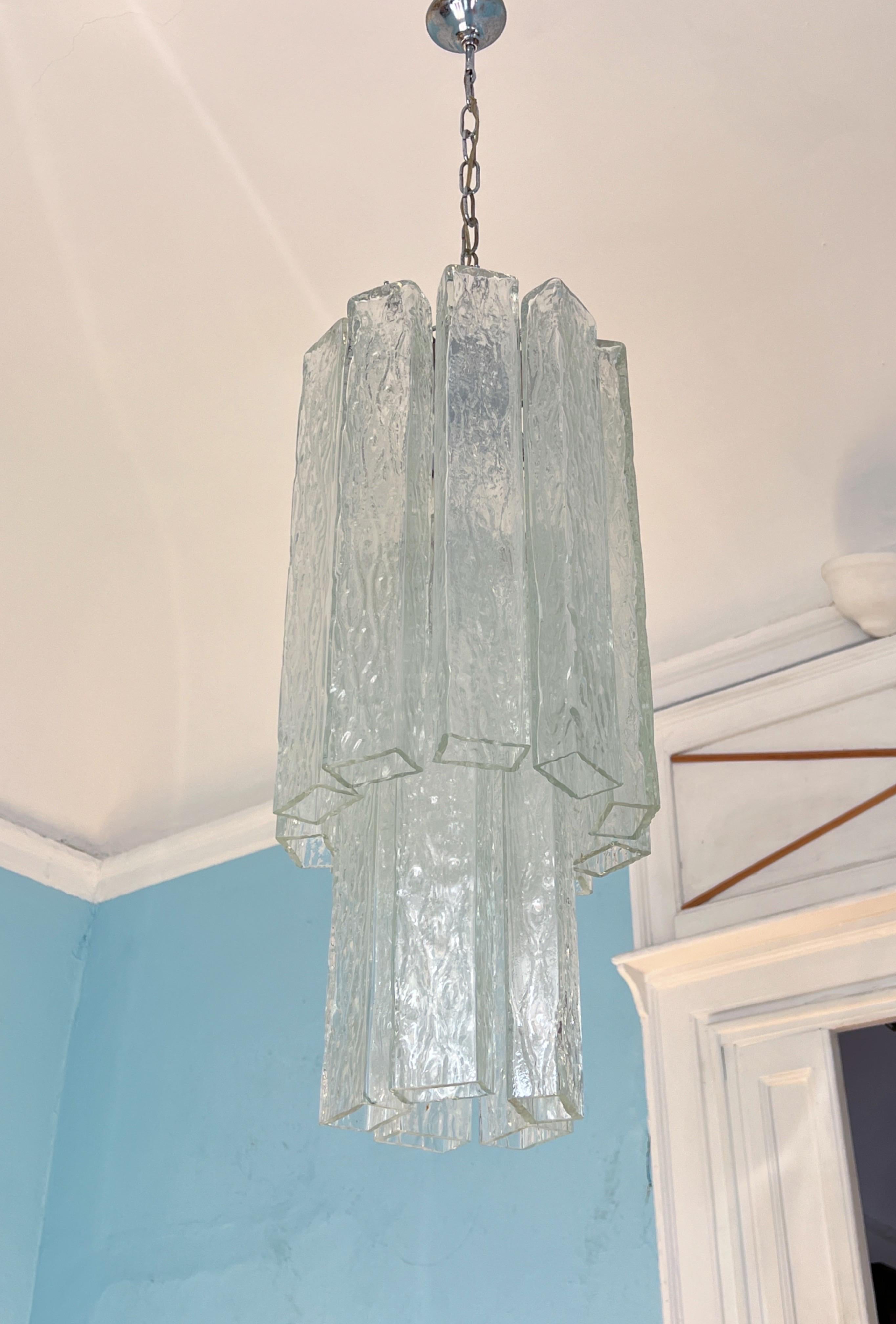 Lustre en verre de Murano de Toni Zuccheri pour Mazzega, 1970 en vente 1