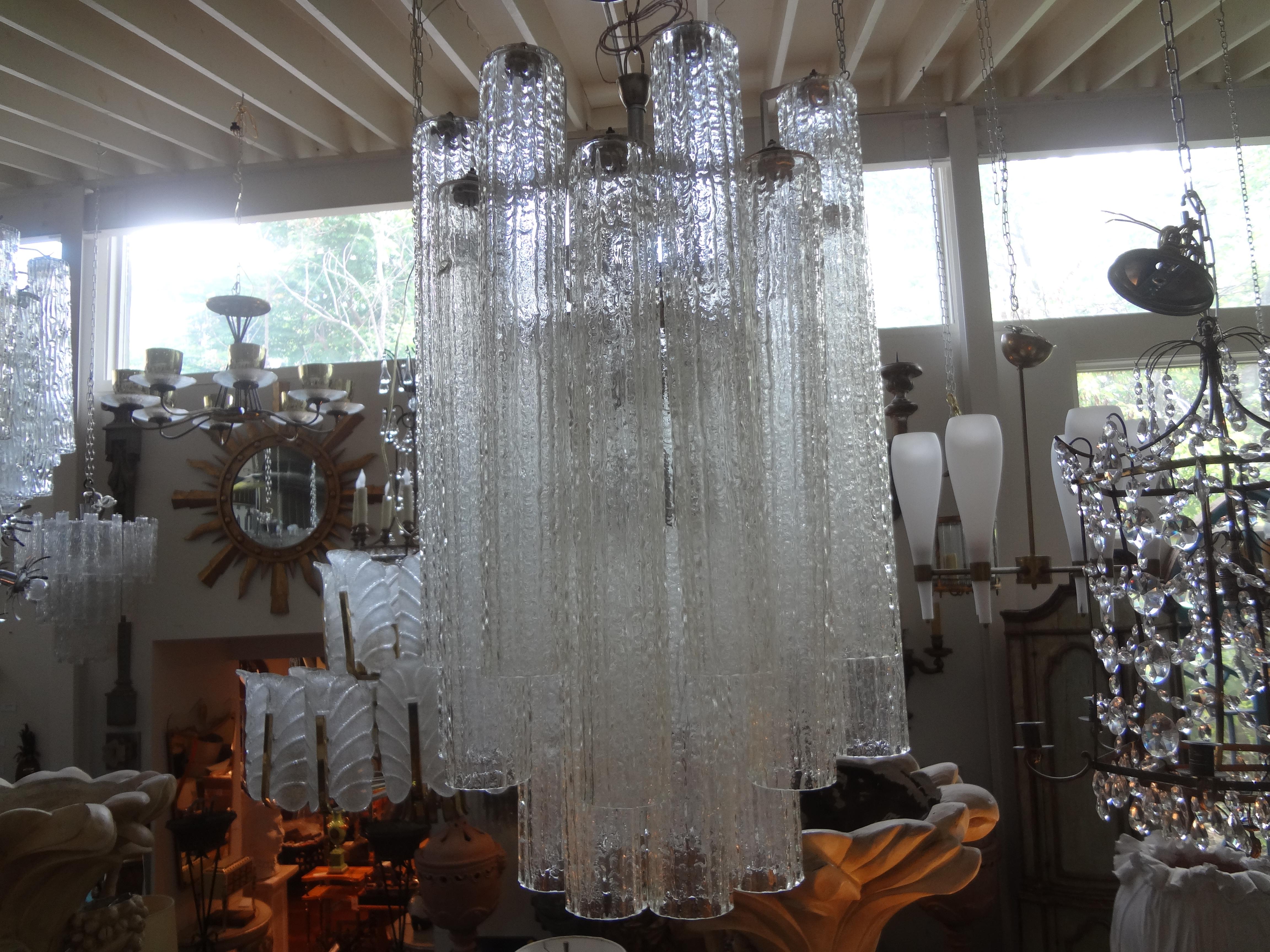 Italian Murano Glass Chandelier by Toni Zuccheri for Venini For Sale
