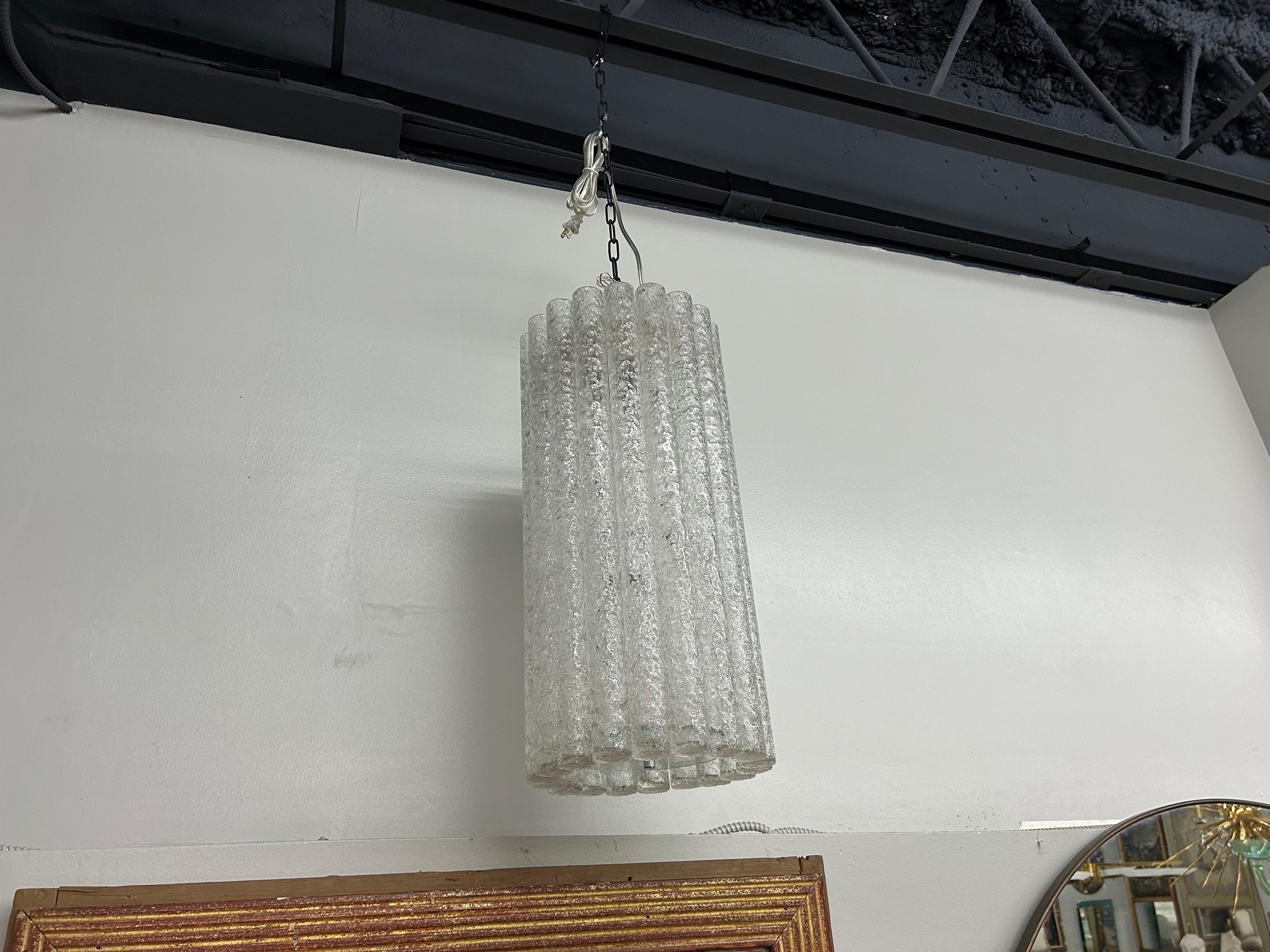 Vetro soffiato Lampadario in vetro di Murano di Toni Zuccheri per Venini in vendita