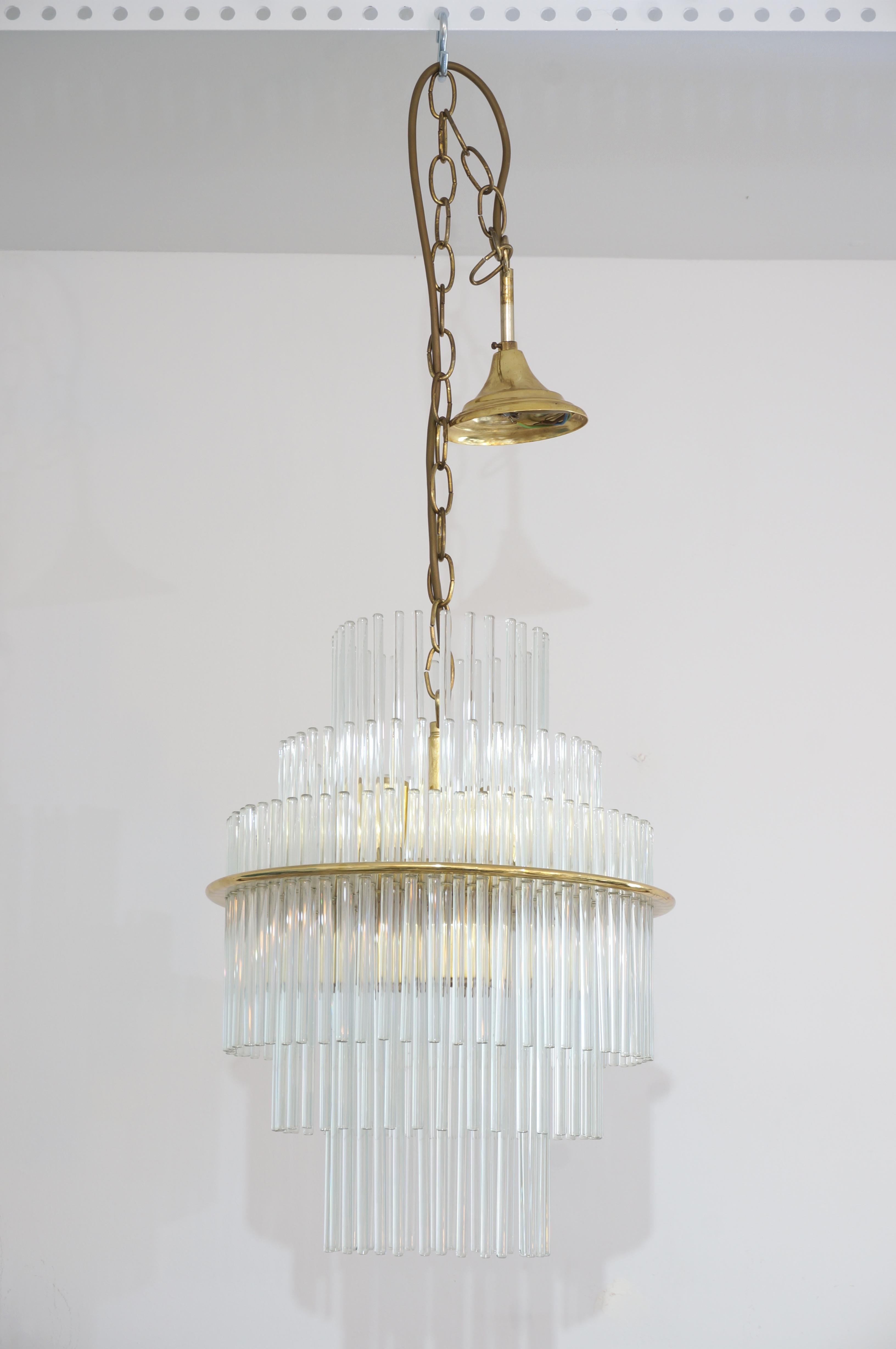 Mid-Century Modern Murano Glass Chandelier by V. Nason & Co.