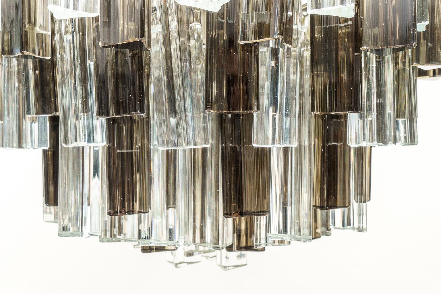 Kronleuchter aus Murano-Glas von Venini für Camer Glass (Edelstahl) im Angebot