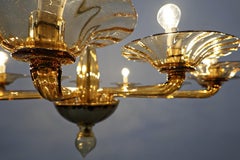 Murano Glass Chandelier by Veronese, 1930s