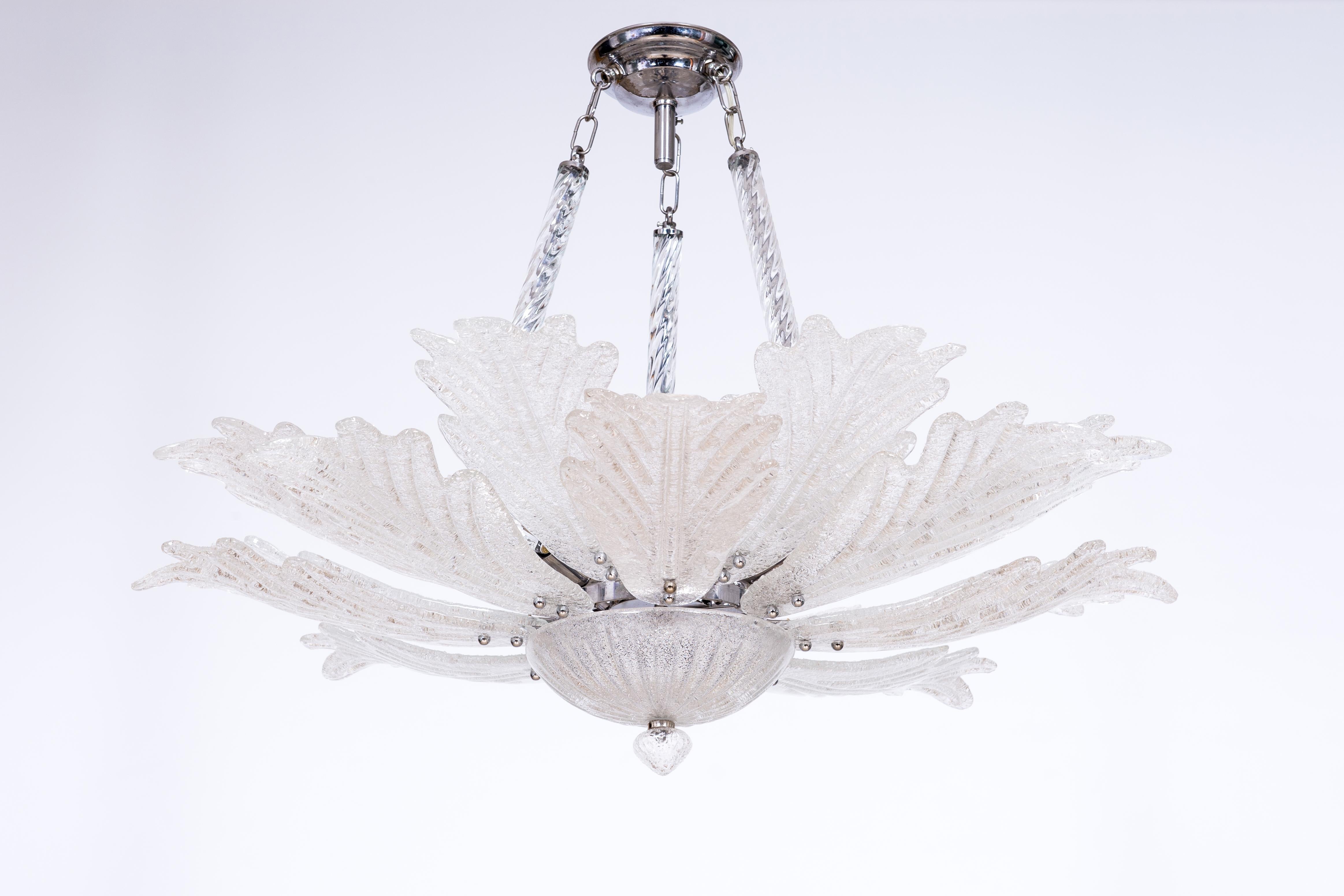 Moderno Lampadario in vetro di Murano della Vintage Murano Gallery 1980 in vendita