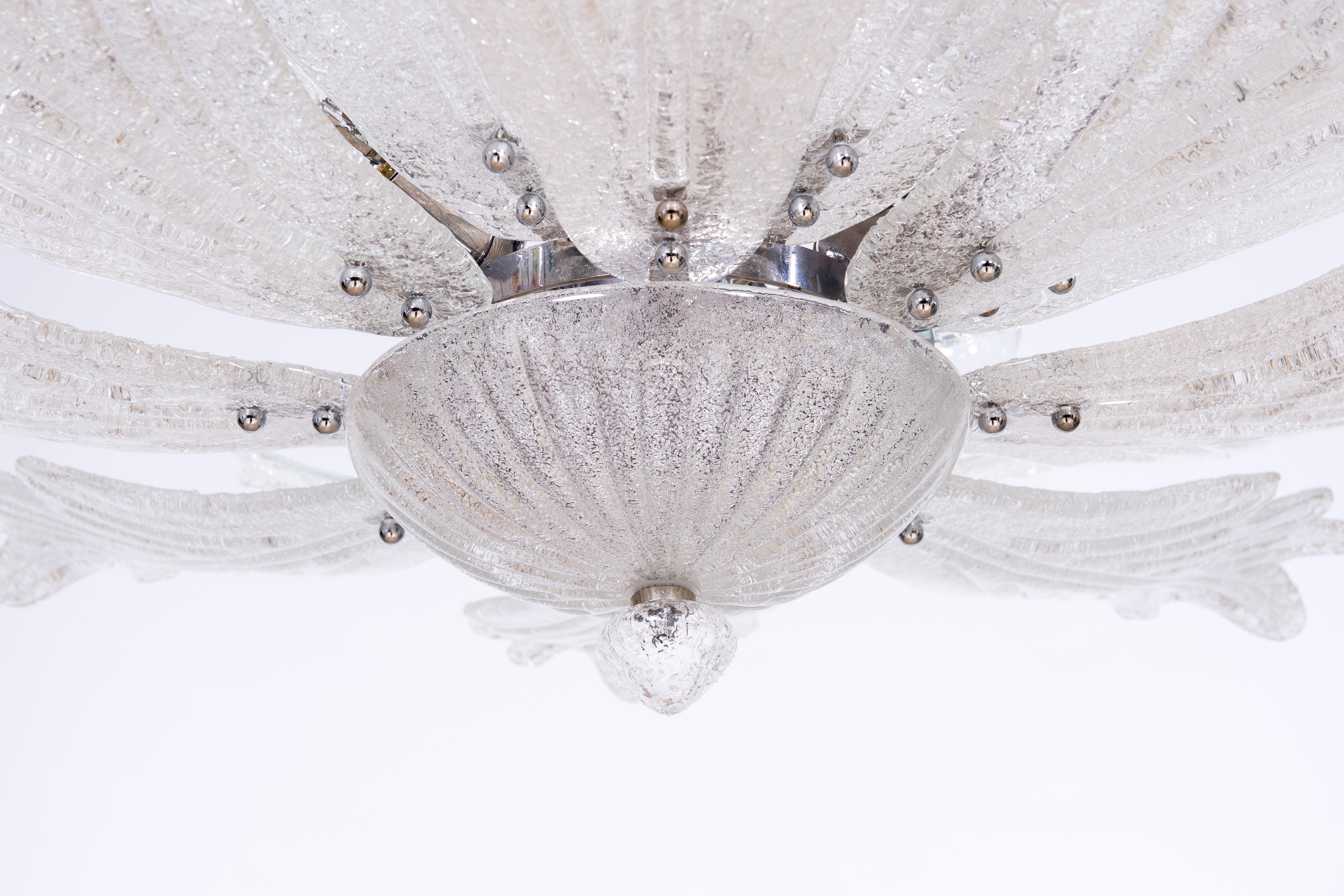 Italiano Lampadario in vetro di Murano della Vintage Murano Gallery 1980 in vendita