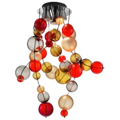 Murano Glass Chandelier "Circo di Lune" by M. Guggisberg & P. Baldwin for Venini