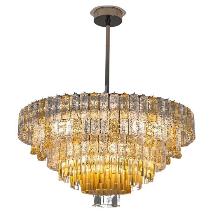 Murano Glass Chandelier, Design Maison Leleu For Sale