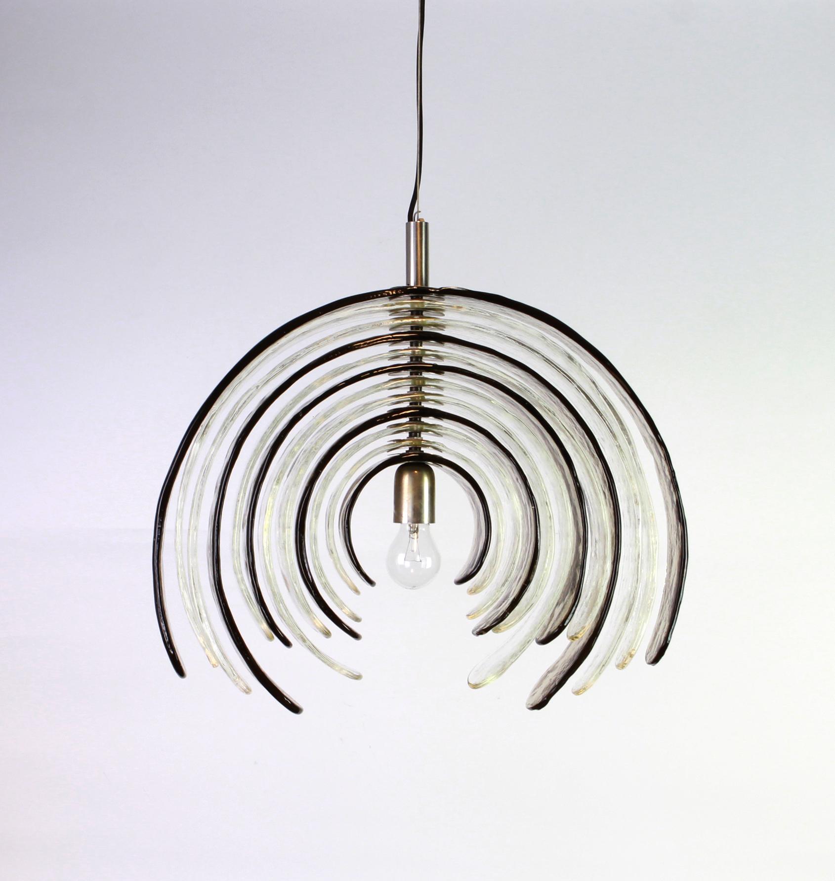 Mid-Century Modern Murano Glass Chandelier Designed by Carlo Nason for Kalmar, 1960s For Sale