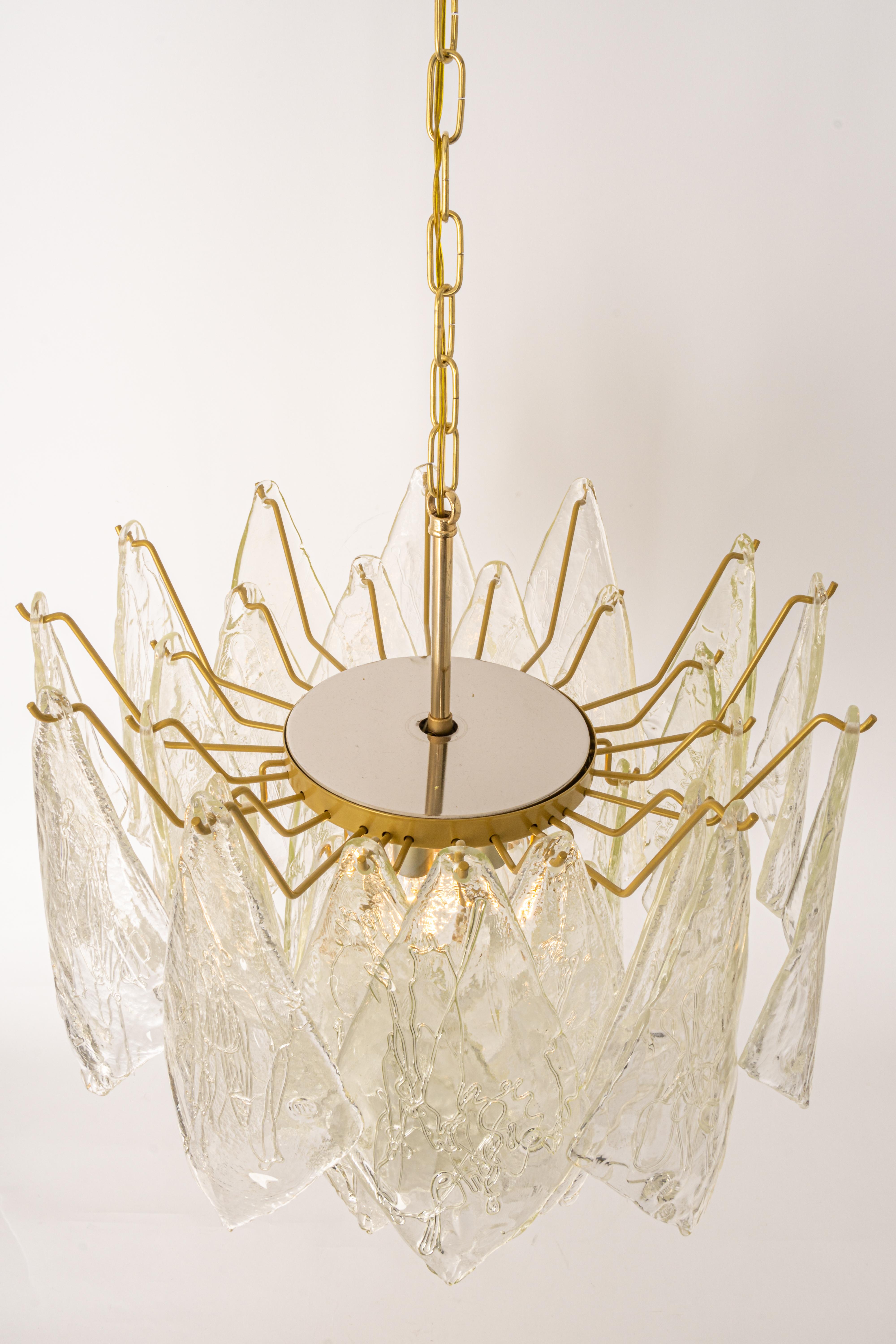 Murano Glass Chandelier Designed by Carlo Nason for Mazzega, 1970s 4