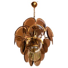 Vintage Murano Glass Chandelier Designed by Gino Vistosi, 1970s 