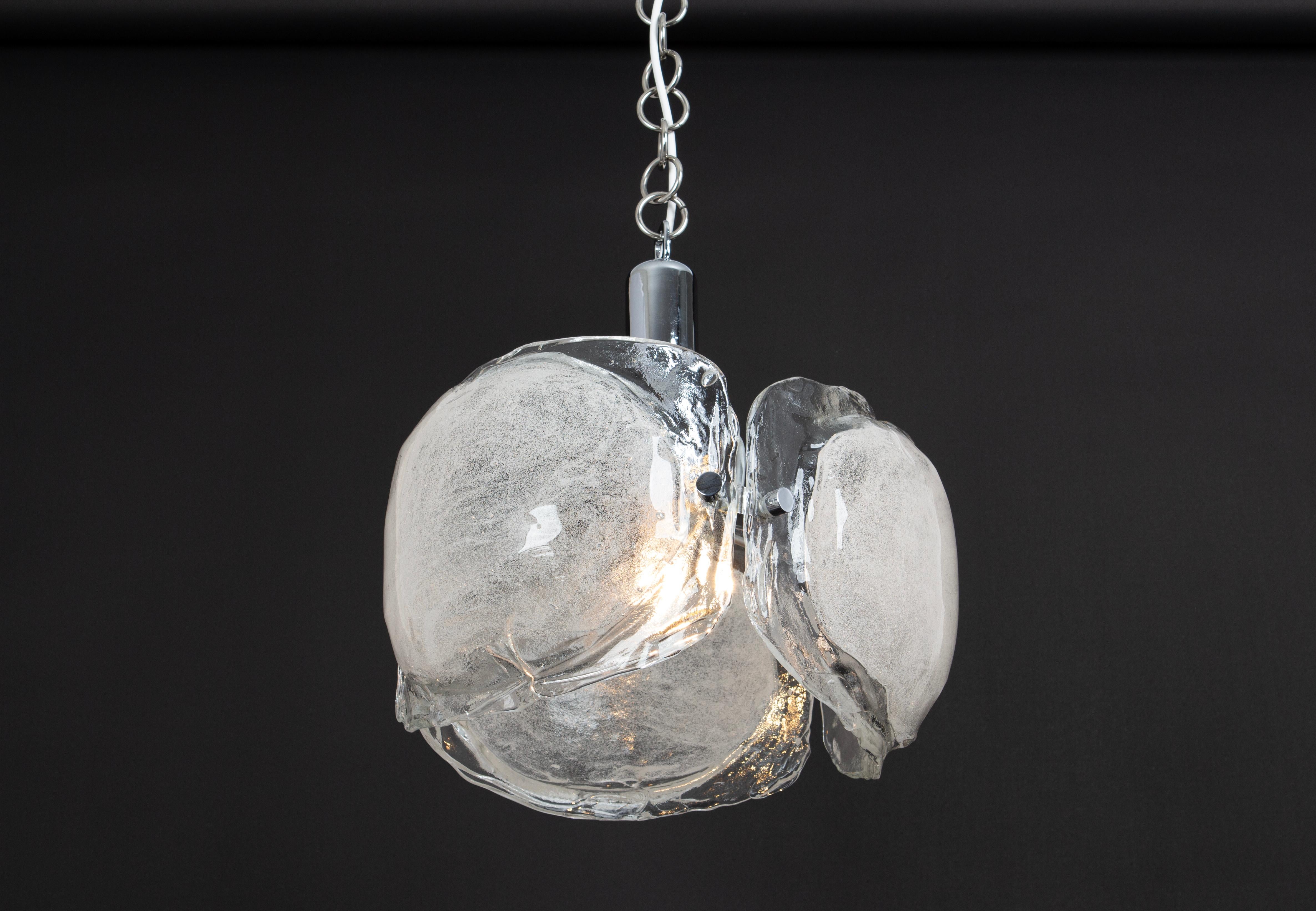 Murano Glass Chandelier Designed by Kaiser, Germany, 1960s For Sale 4