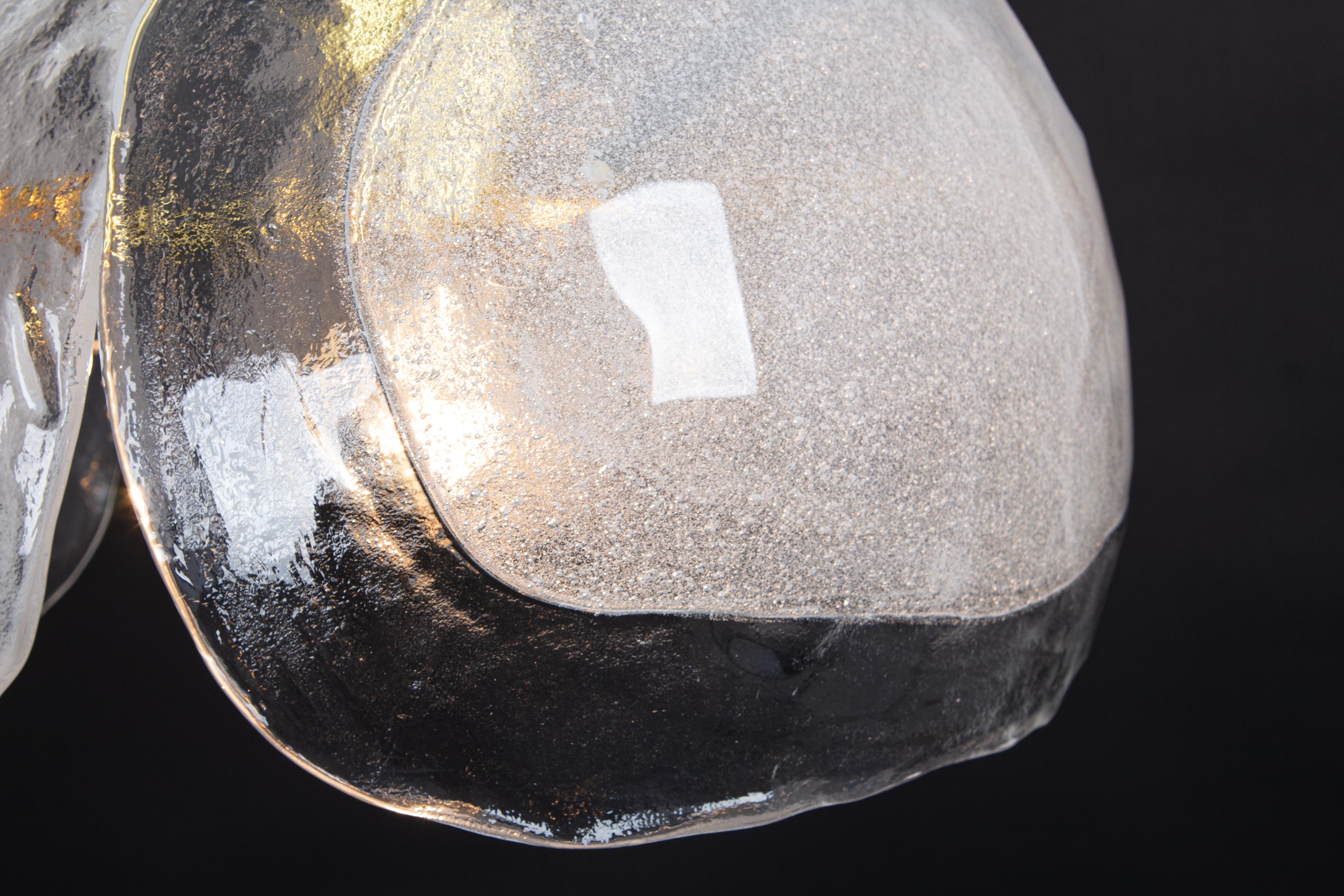 1 des 2 lustres en verre de Murano conçus par Kaiser, Allemagne, années 1960 en vente 6