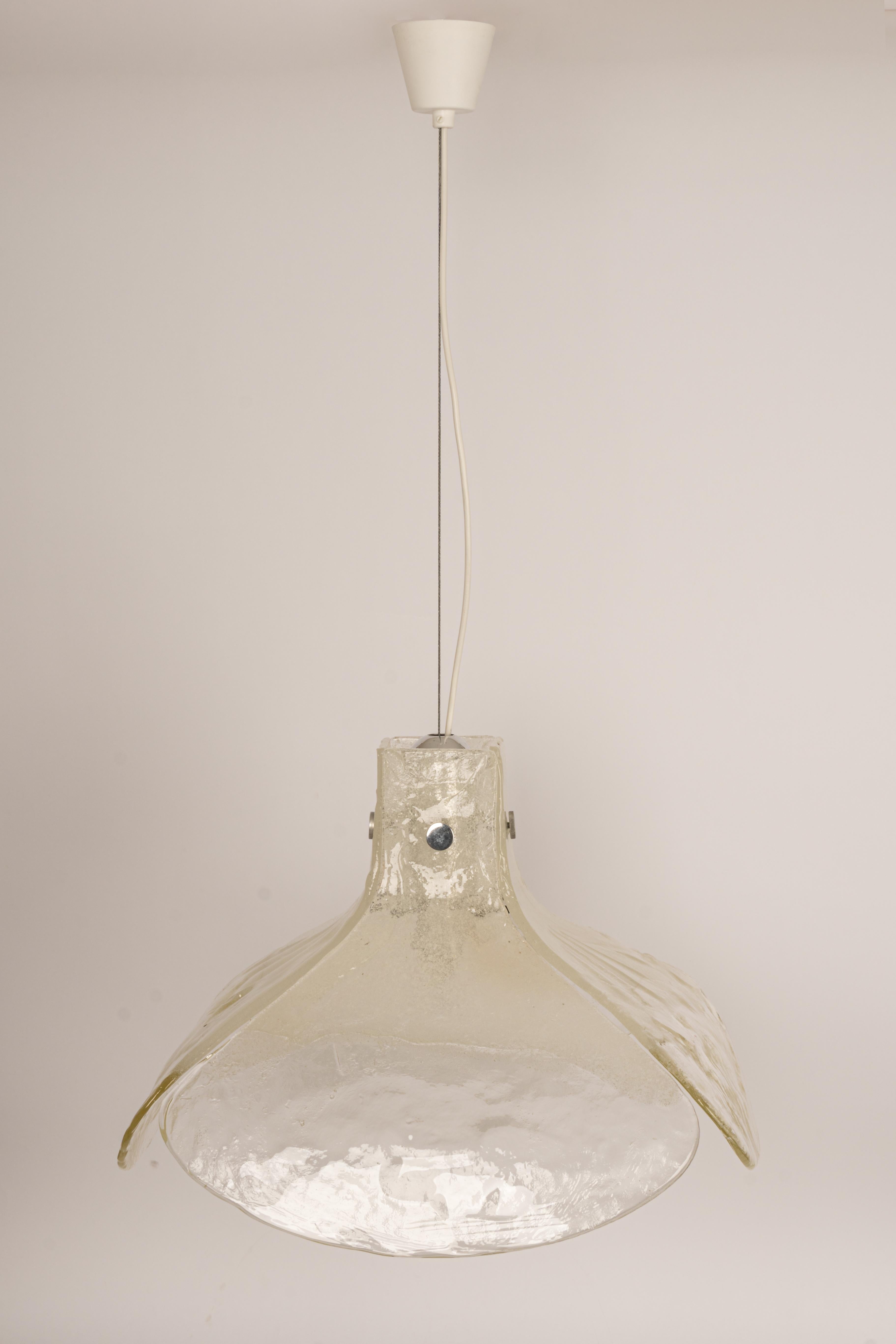 Mid-Century Modern 1 of 2 Murano Glass Chandelier Designed by Kalmar, Germany, 1960s For Sale