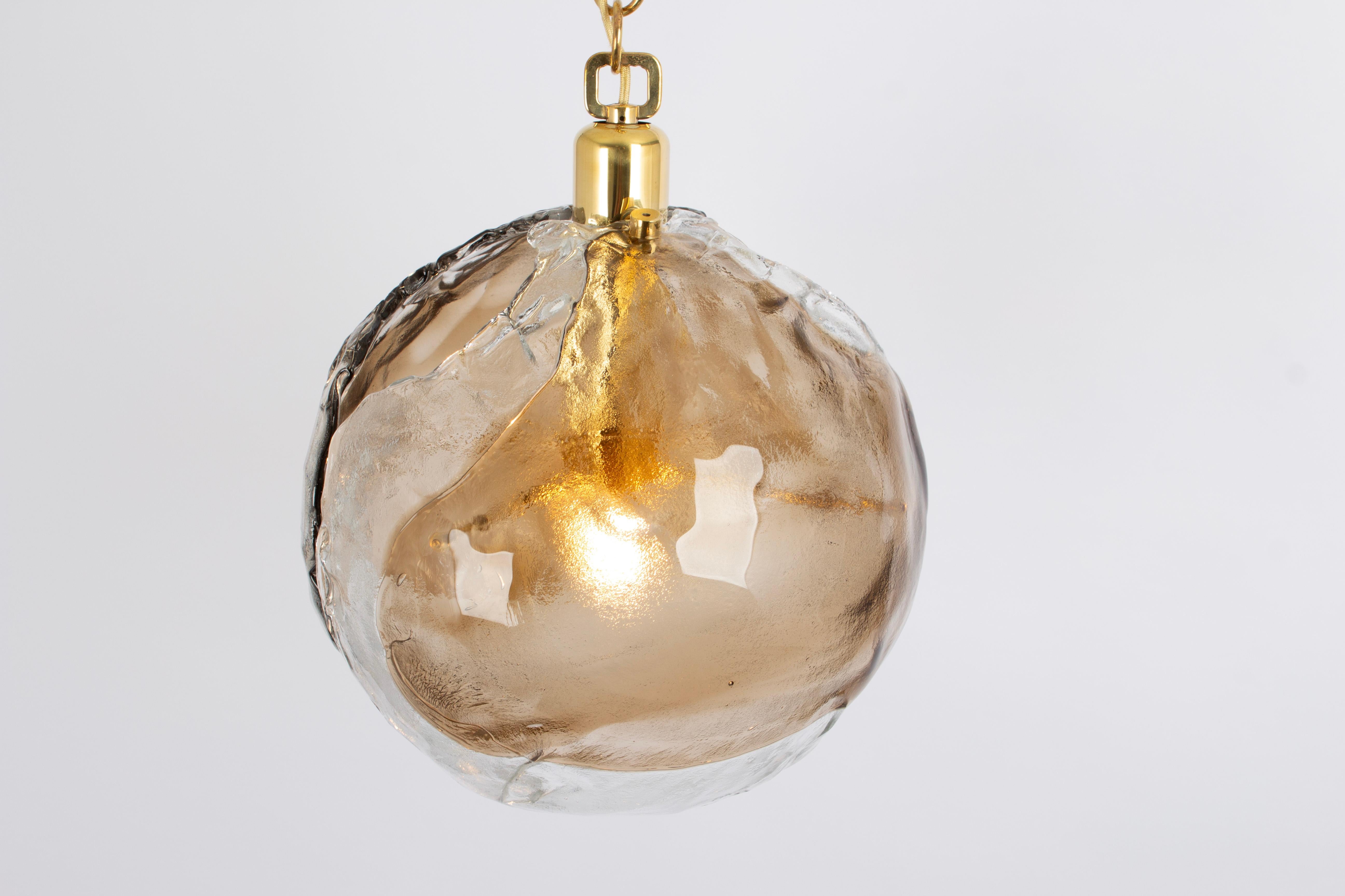 Mid-Century Modern Murano Glass Chandelier Designed by Kaiser, Germany, 1960s For Sale