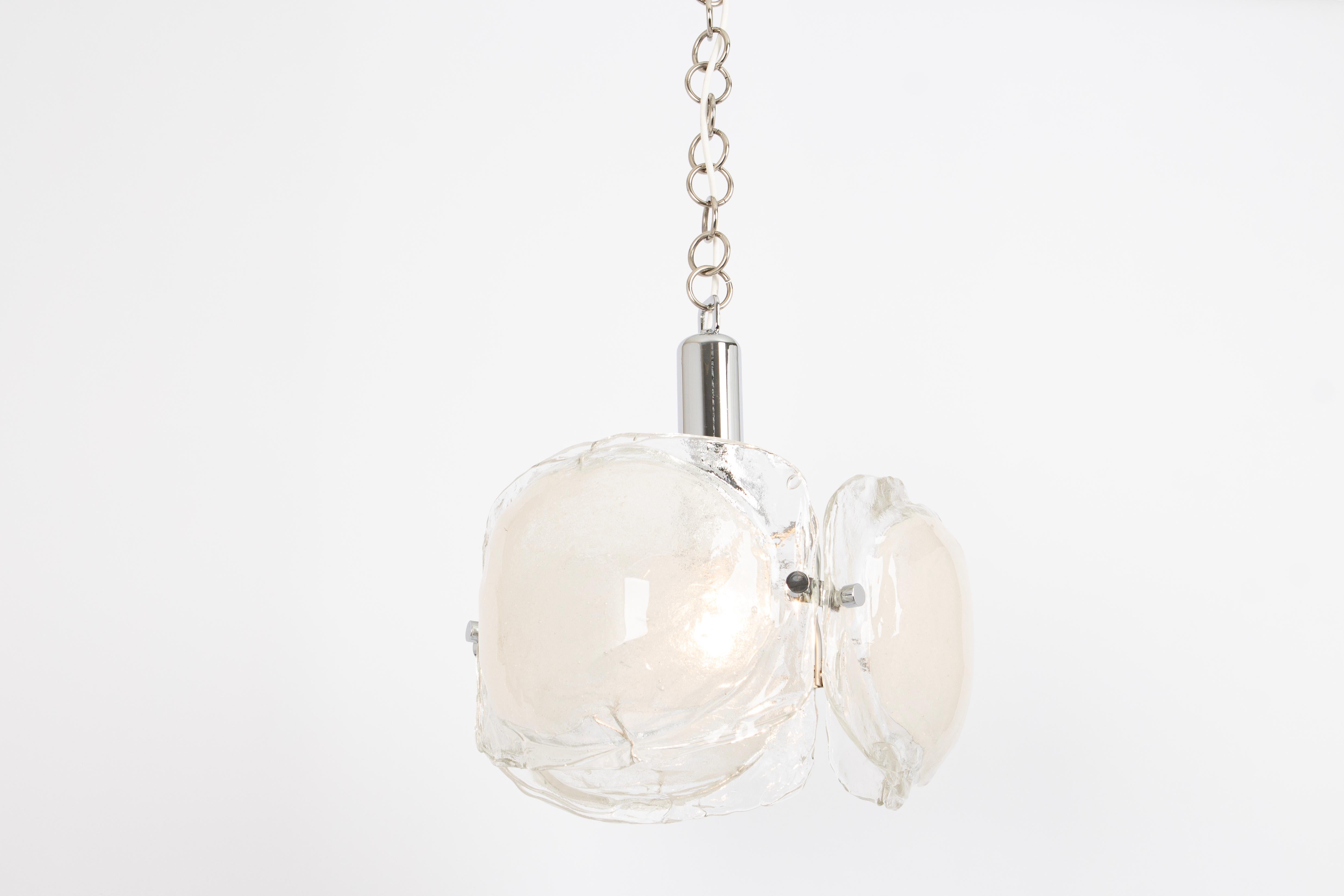 Mid-20th Century Murano Glass Chandelier Designed by Kaiser, Germany, 1960s For Sale